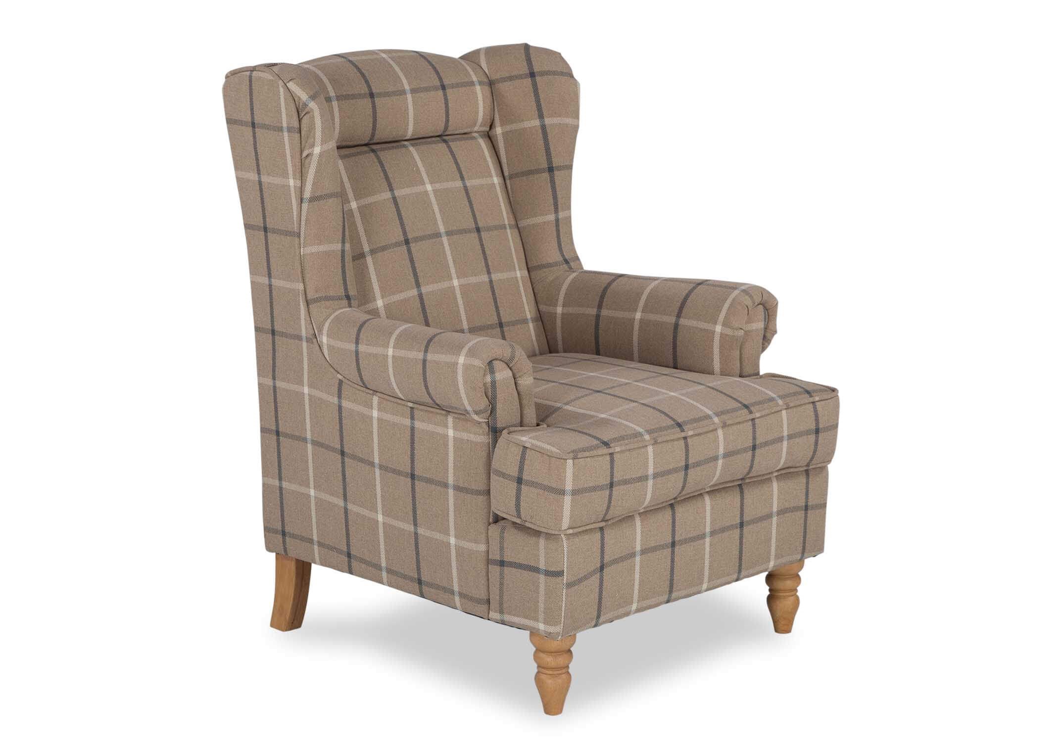 Traditional Beige Coloured Wing Armchair Astoria EZ Living