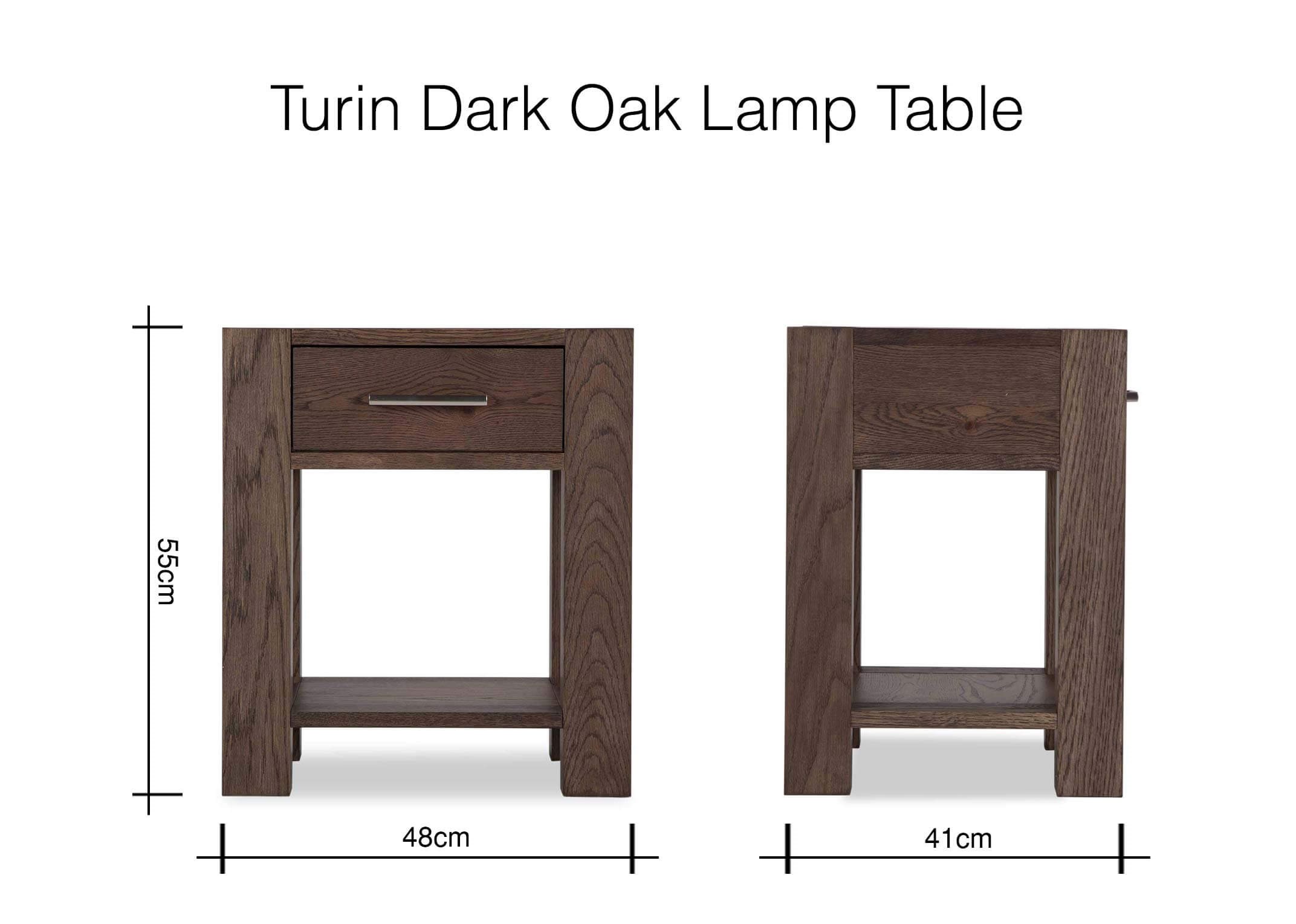 Turin dark deals oak dining table