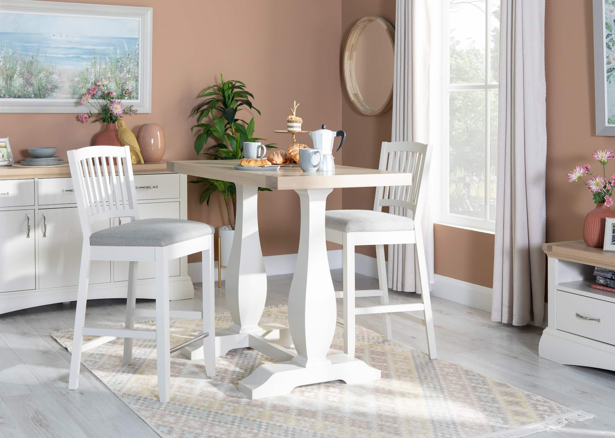 Dining room table with bar online stools