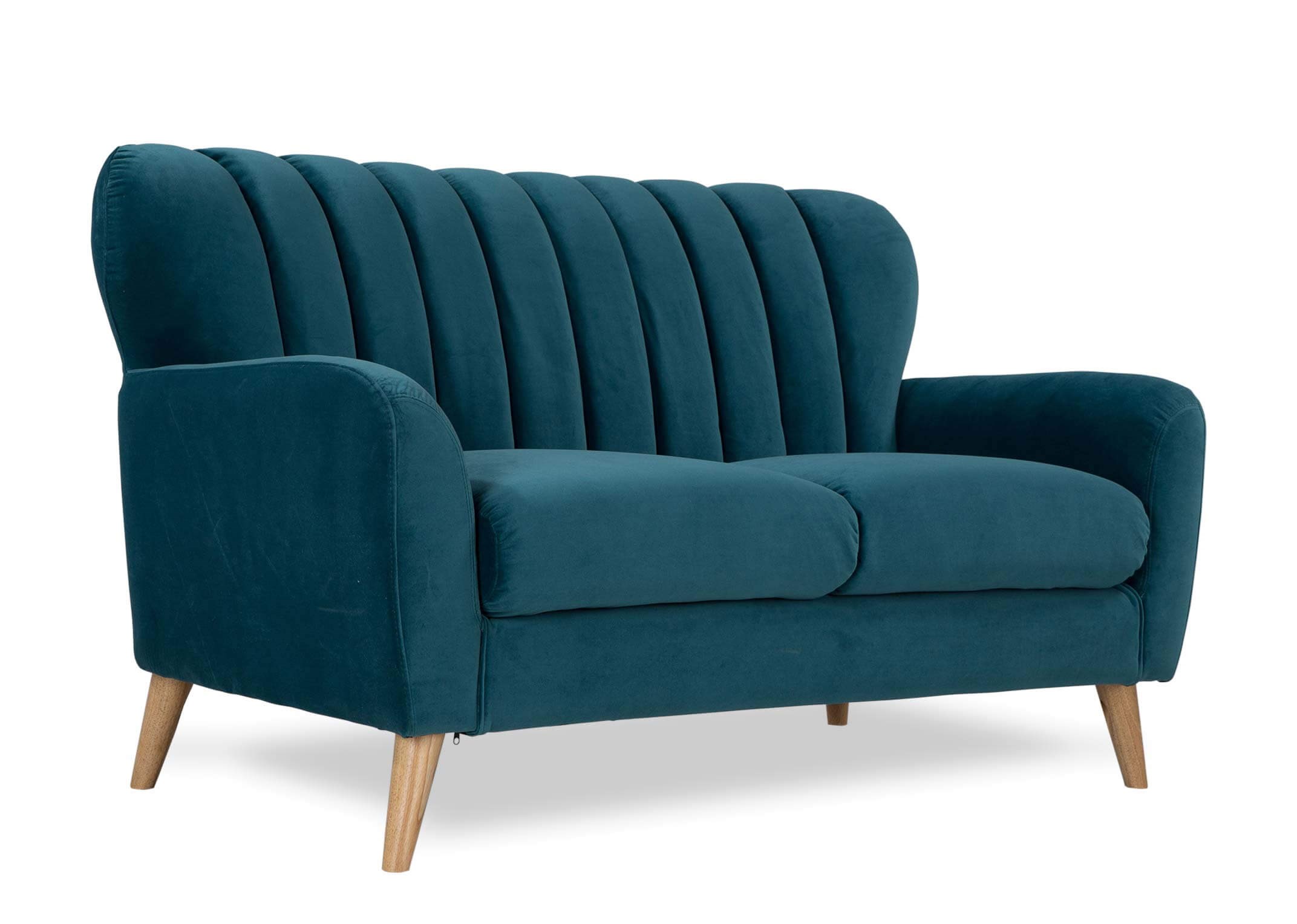 Teal velvet 2 on sale seater sofa