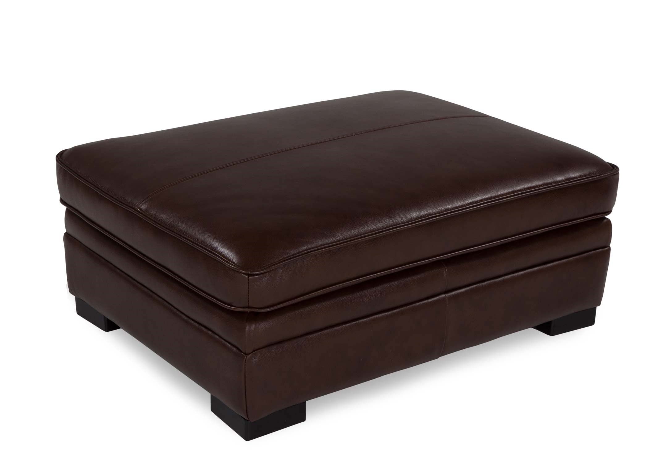 Brown Leather Footstool Small Apollo Ez Living Furniture