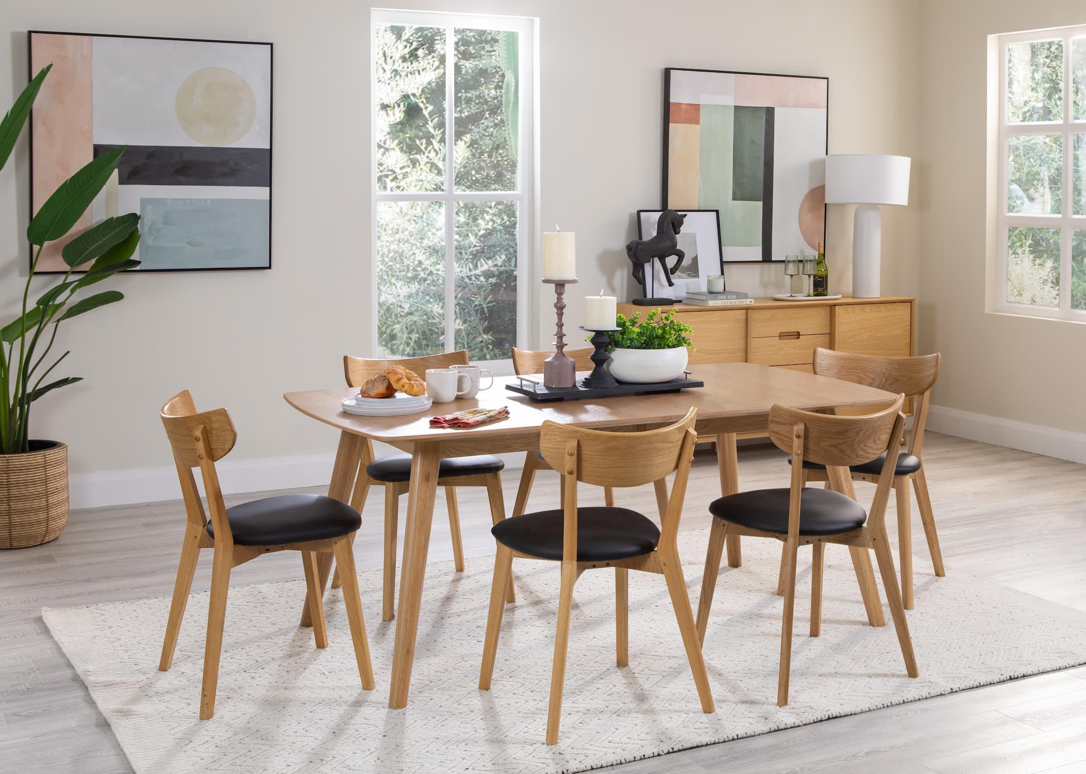 150cm Medium Oak Extendable Dining Table - Rho - EZ Living Furniture