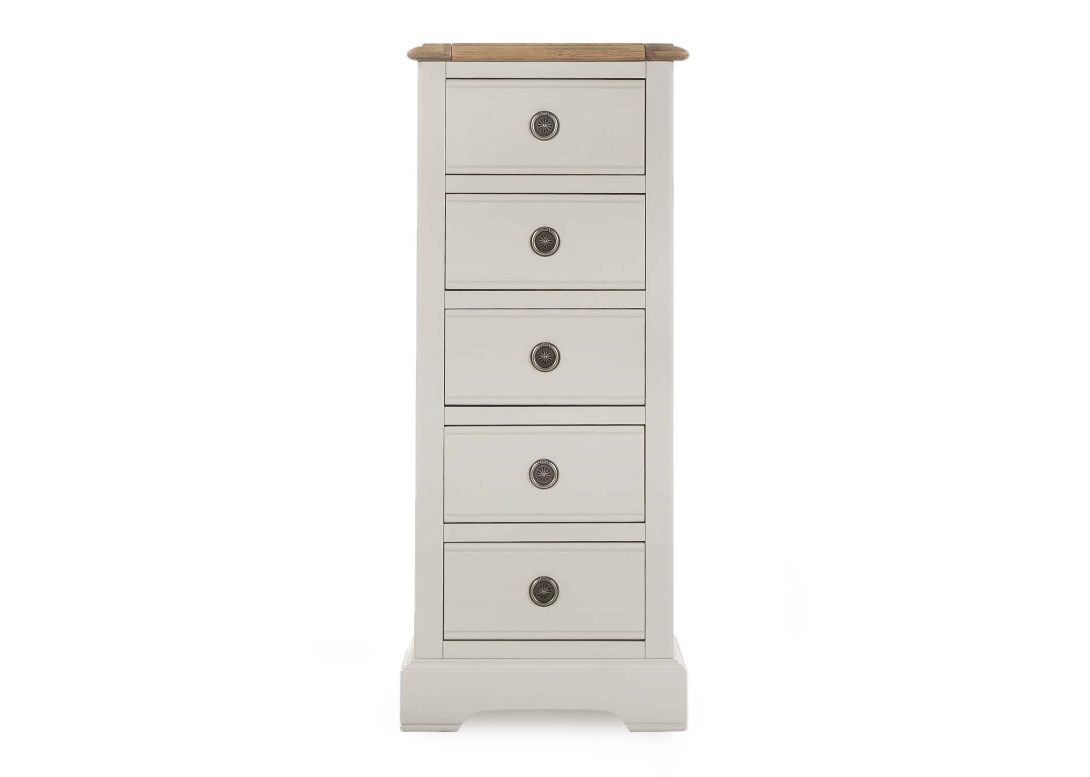 Grey oak store tallboy