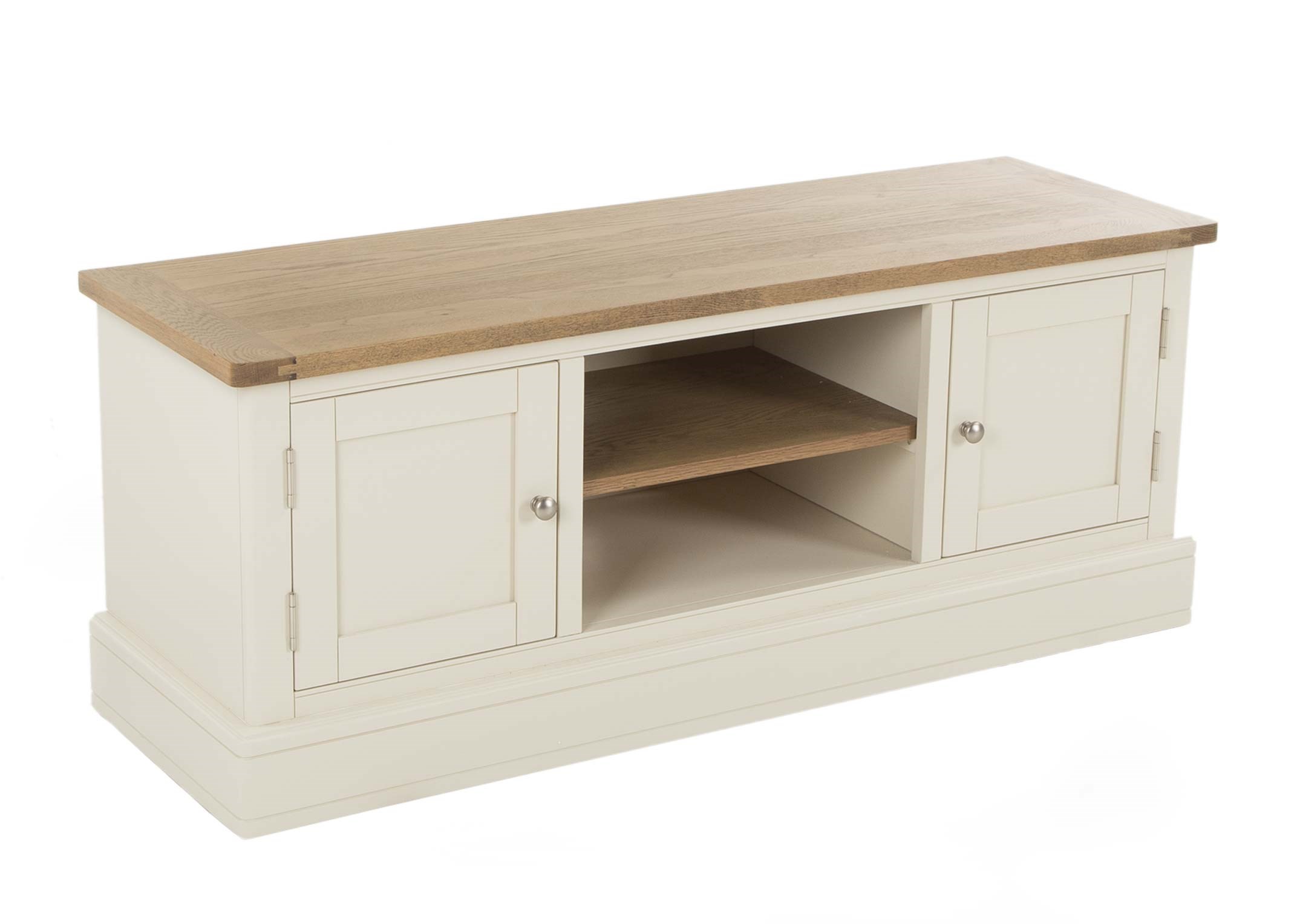 Cream wood tv deals unit