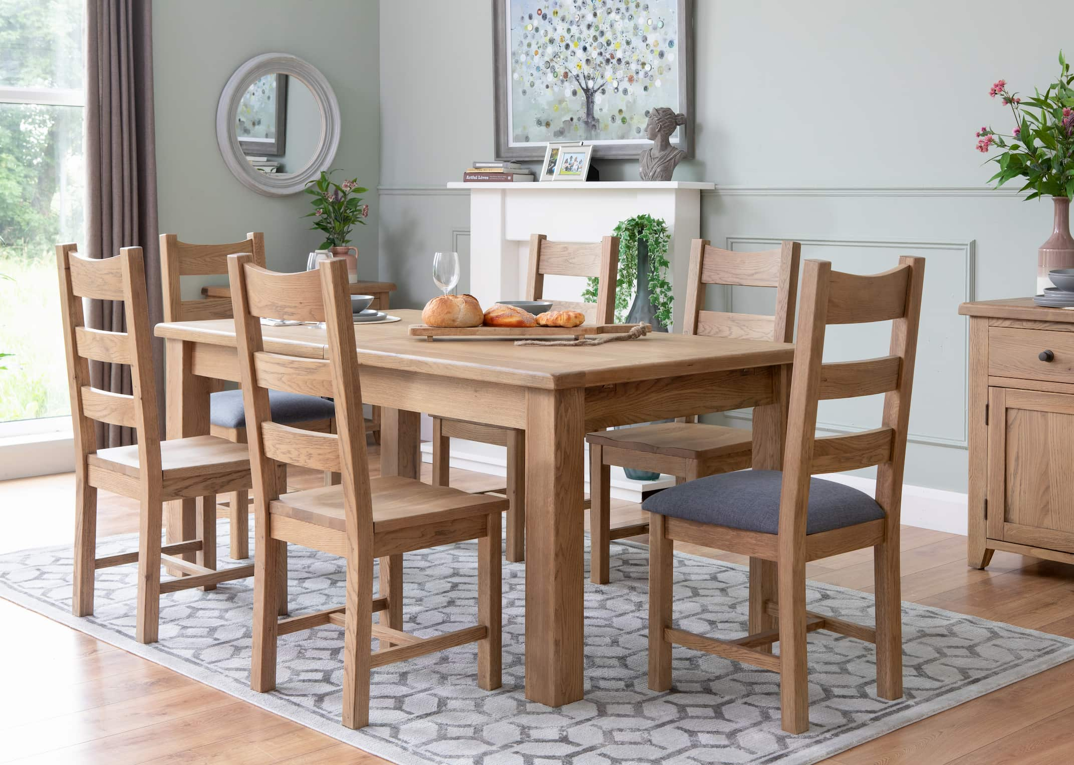 14 seater oak 2024 dining table