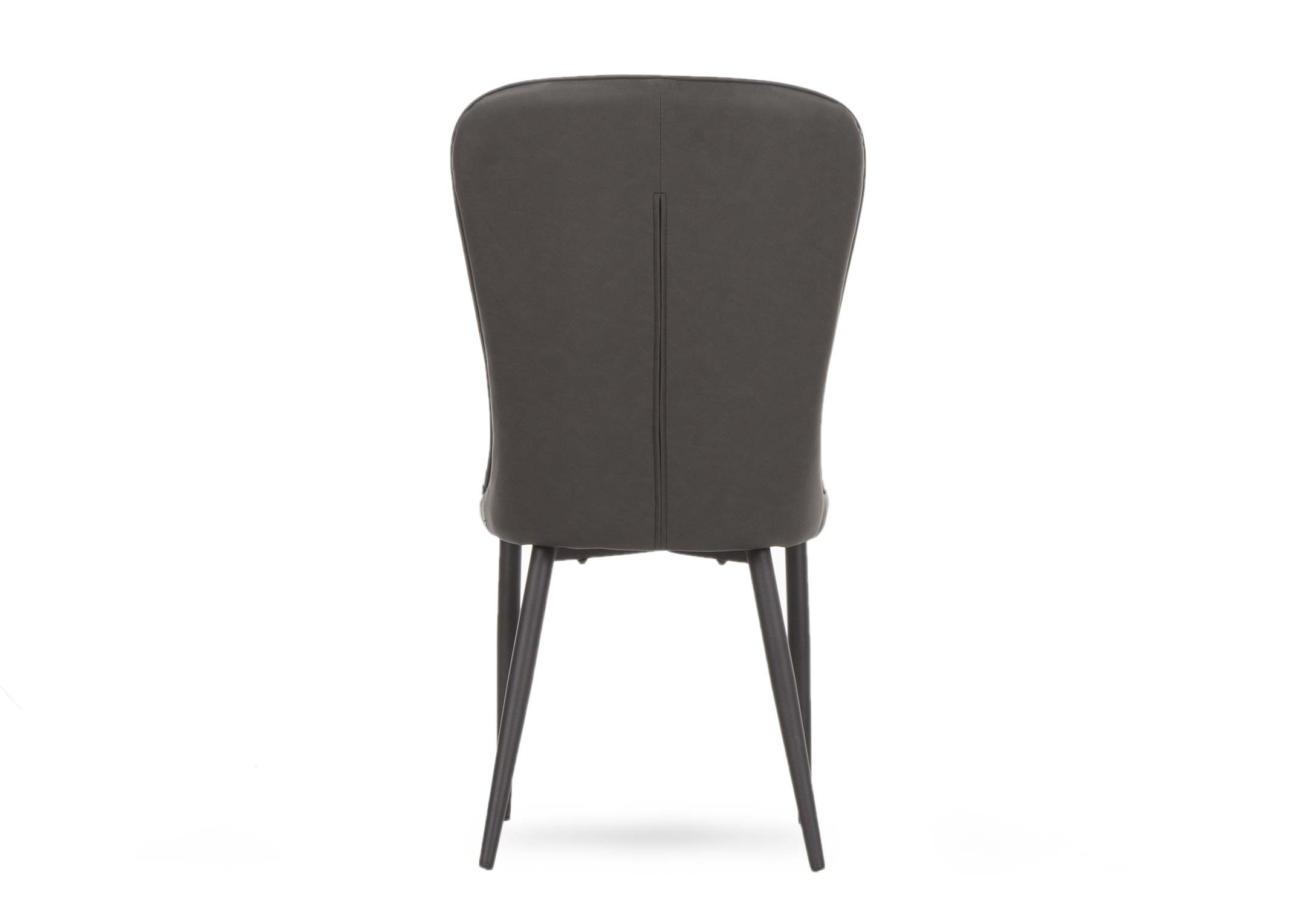 Dark grey faux leather dining outlet chairs