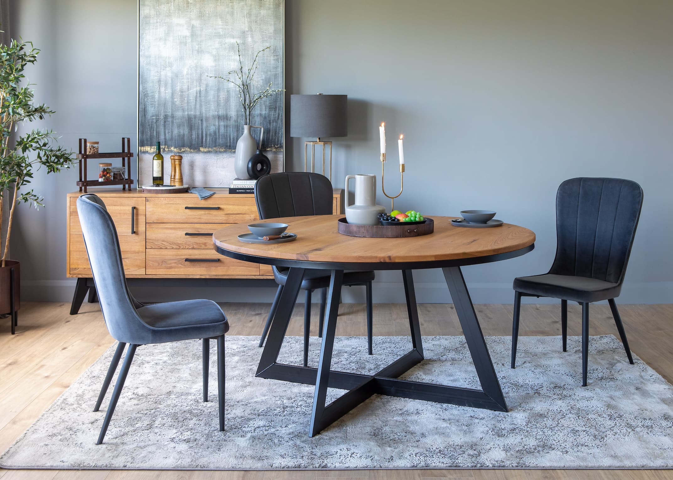 Small grey outlet dining set