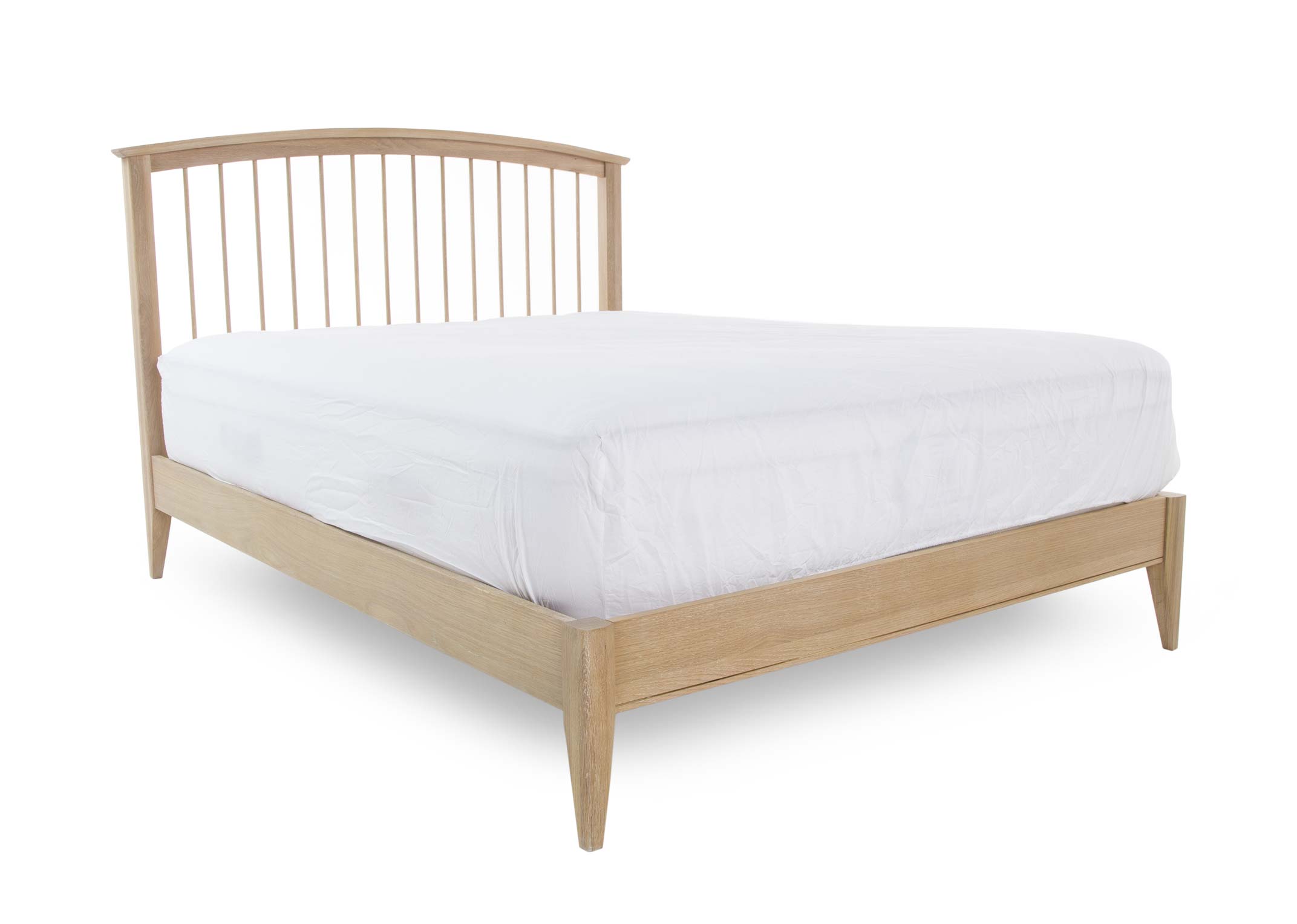 Light oak store king bed frame