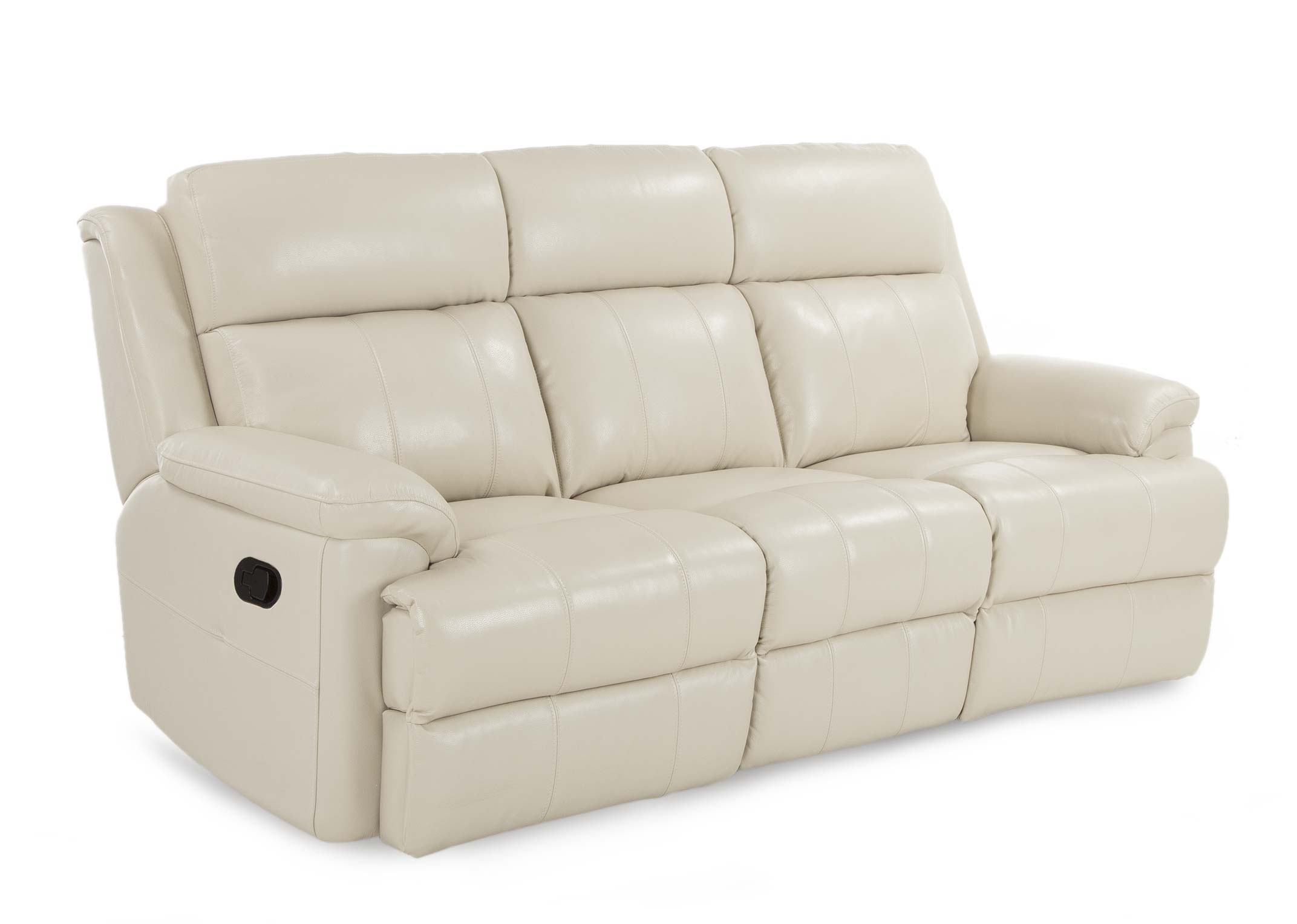 White leather online recliner sofa set