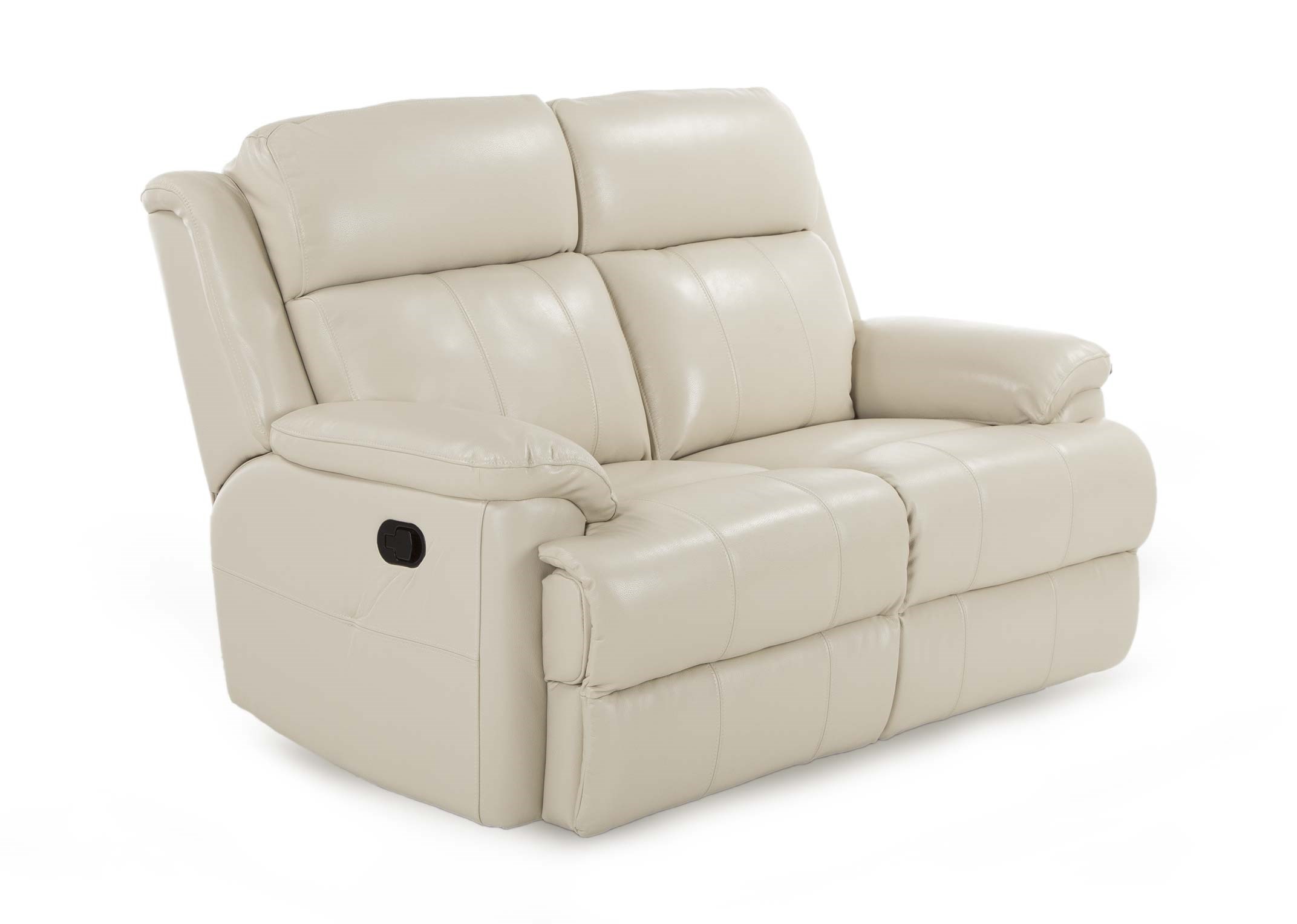 2 Seater Off White Leather Recliner Embrace EZ Living Furniture