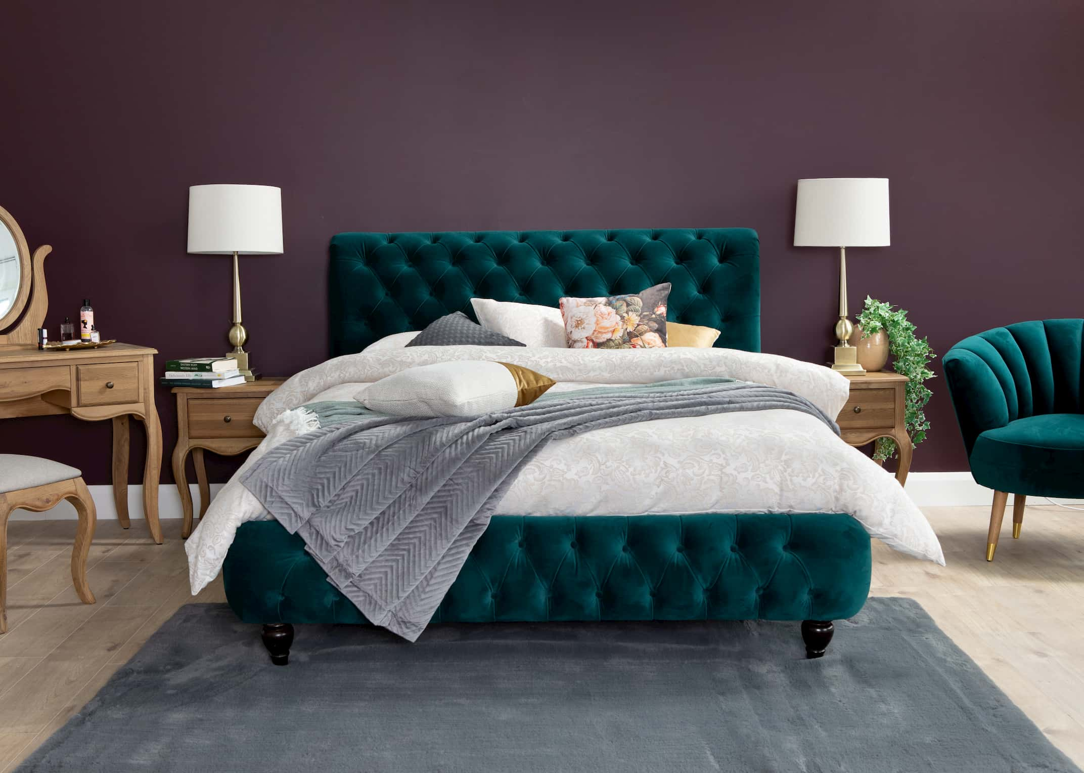 Green deals velvet bedding