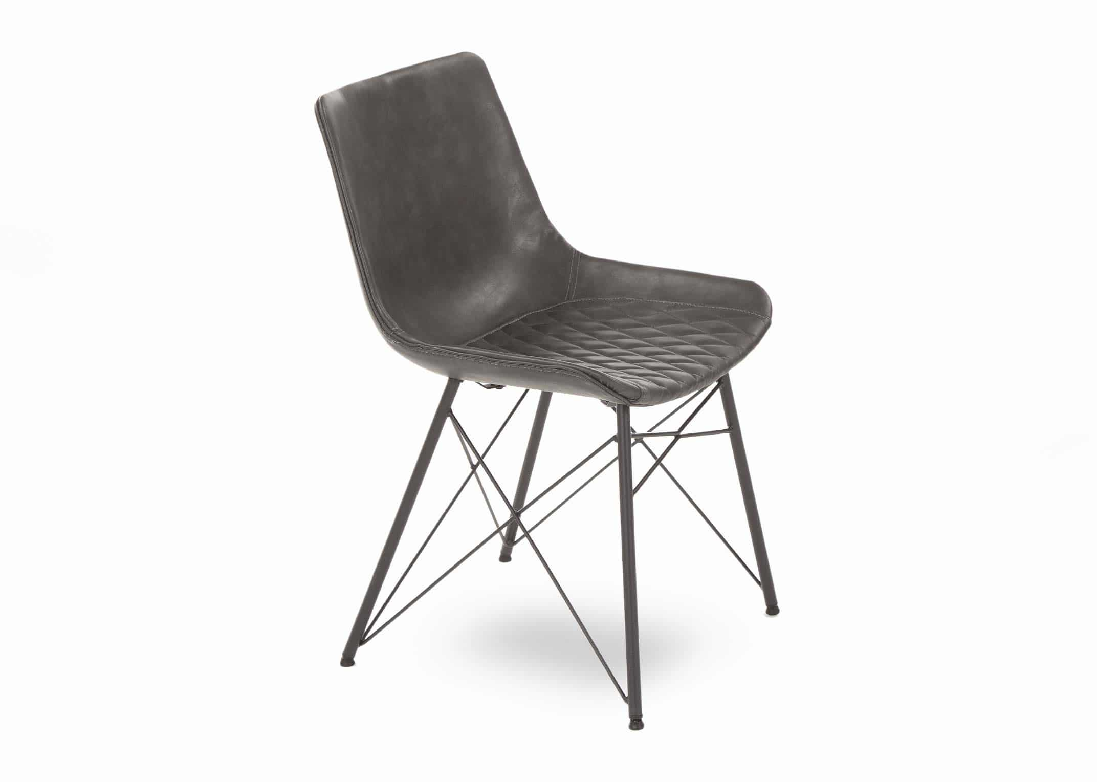 Leather eames outlet dining chair