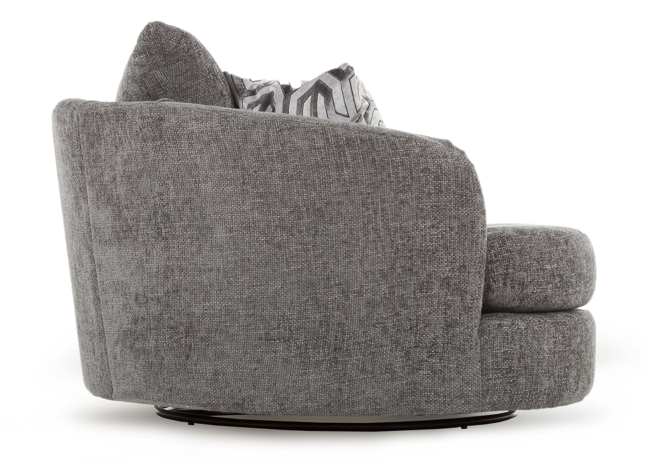 Gray round deals swivel chair