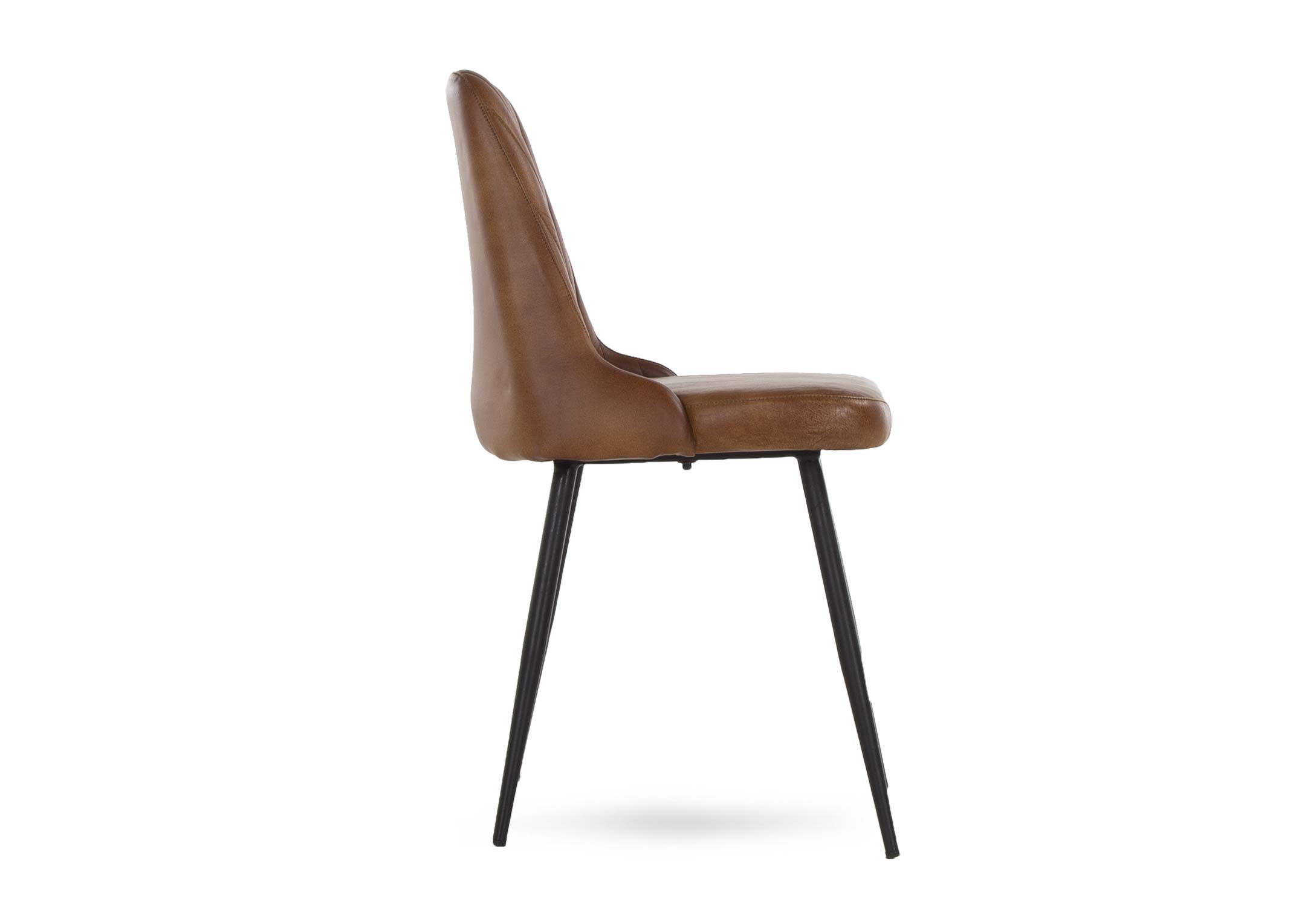 Light leather online dining chair