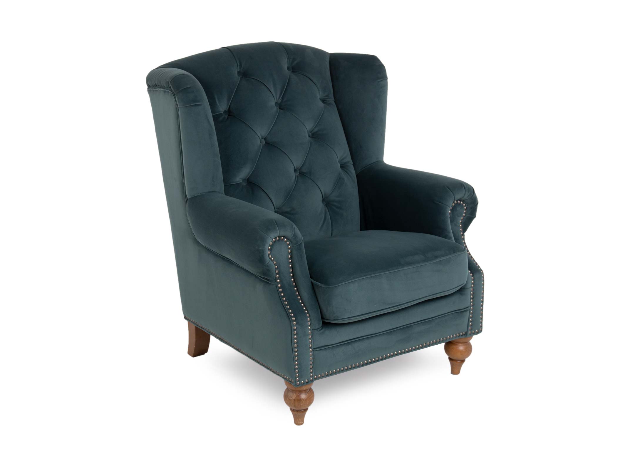 Teal discount wingback armchair