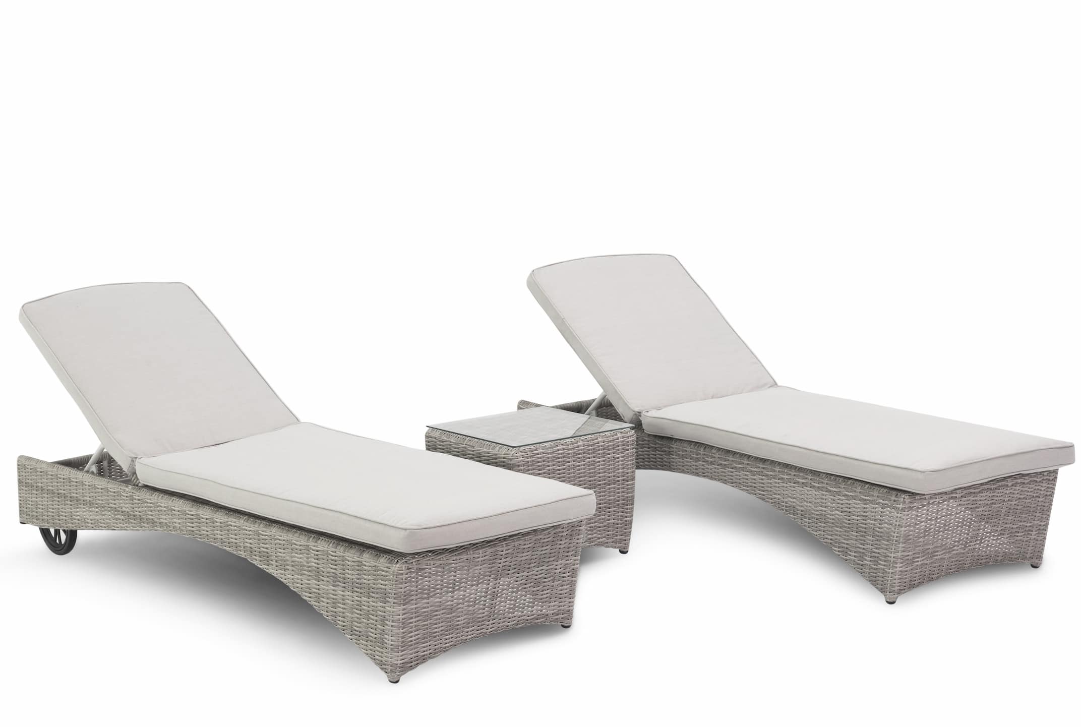 Garden discount rattan loungers