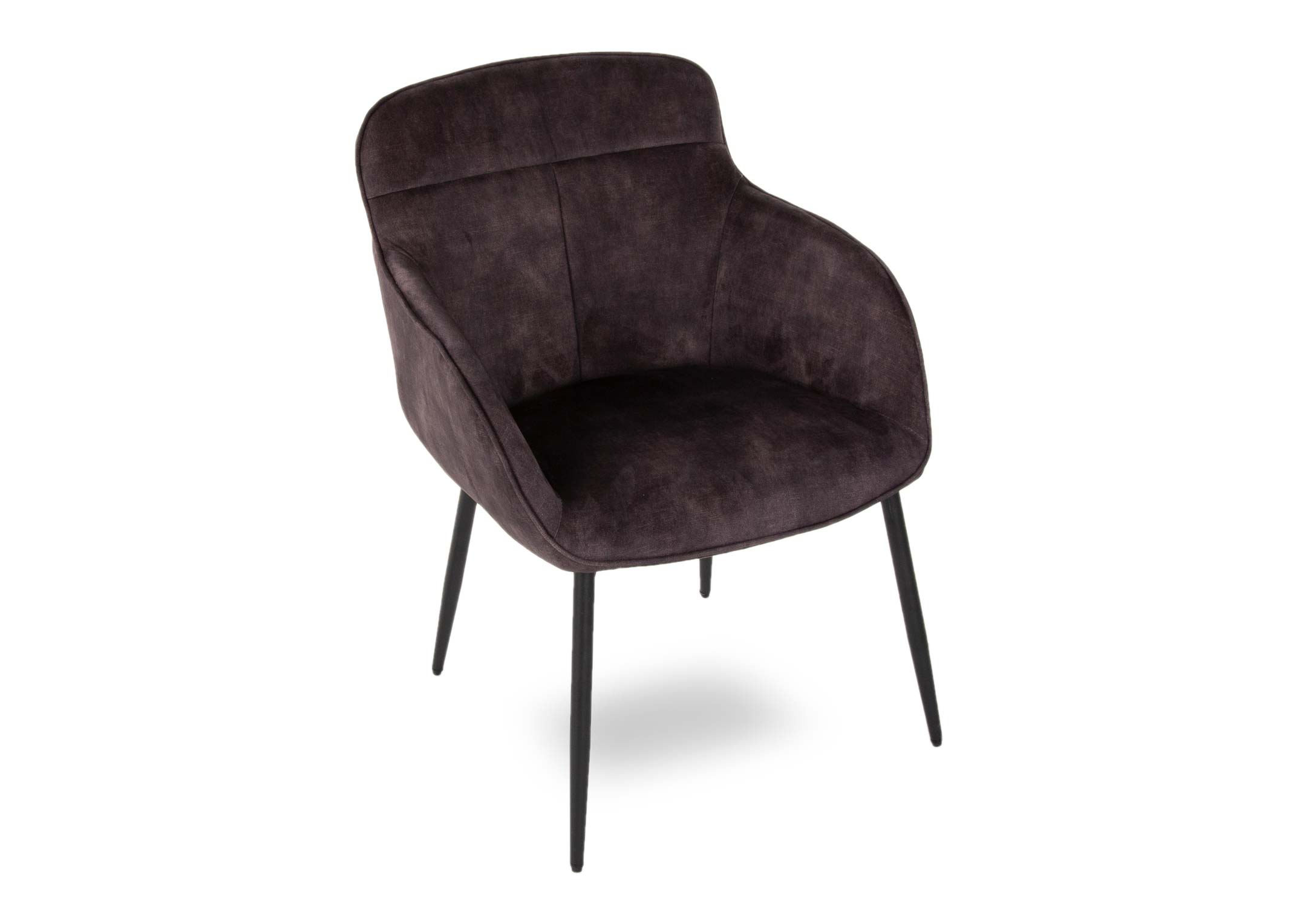 dark brown velvet chair