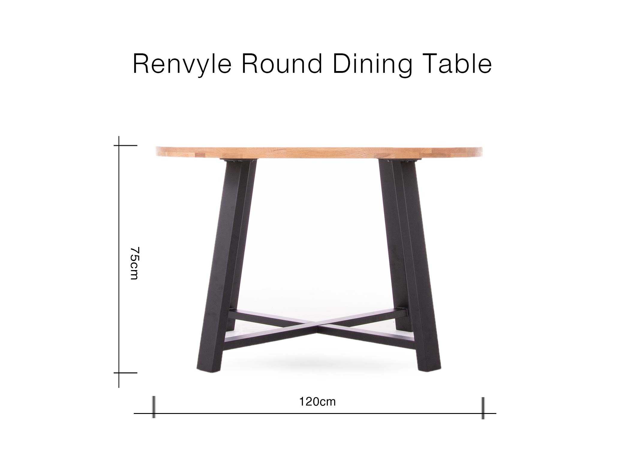 Oak Round Dining Table Renvyle Ez Living Furniture