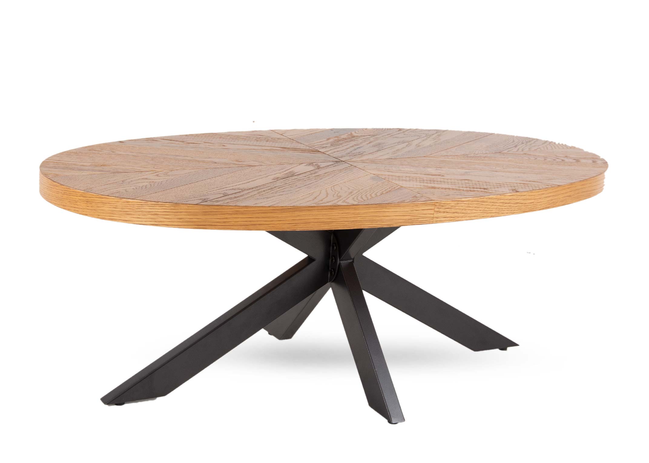 Ellipse Rustic Oak Oval Coffee Table
