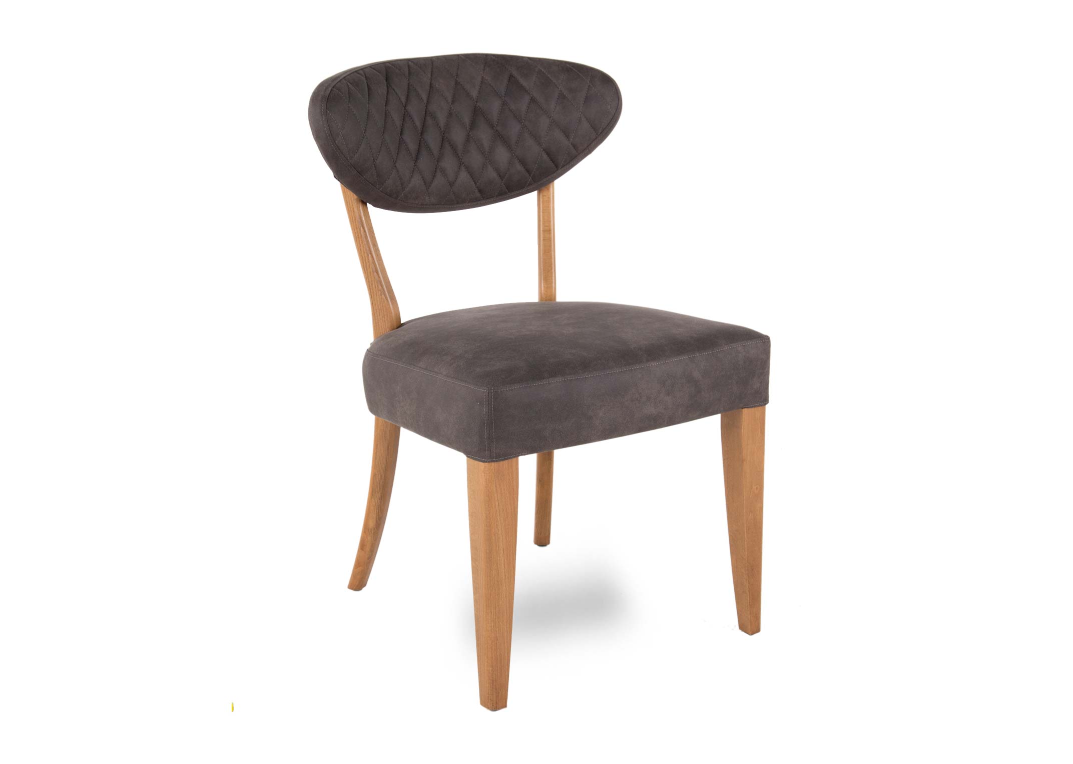 Dark brown upholstered dining outlet chairs