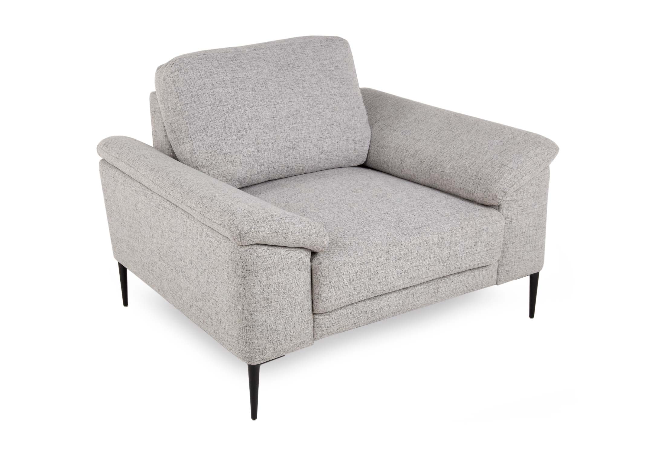 light grey fabric armchair