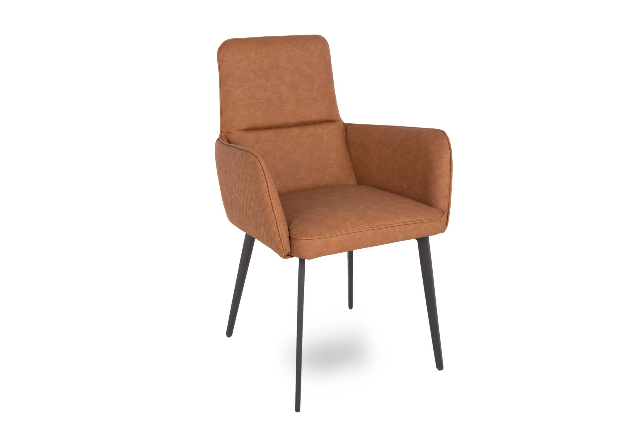 Dark brown upholstered dining outlet chairs