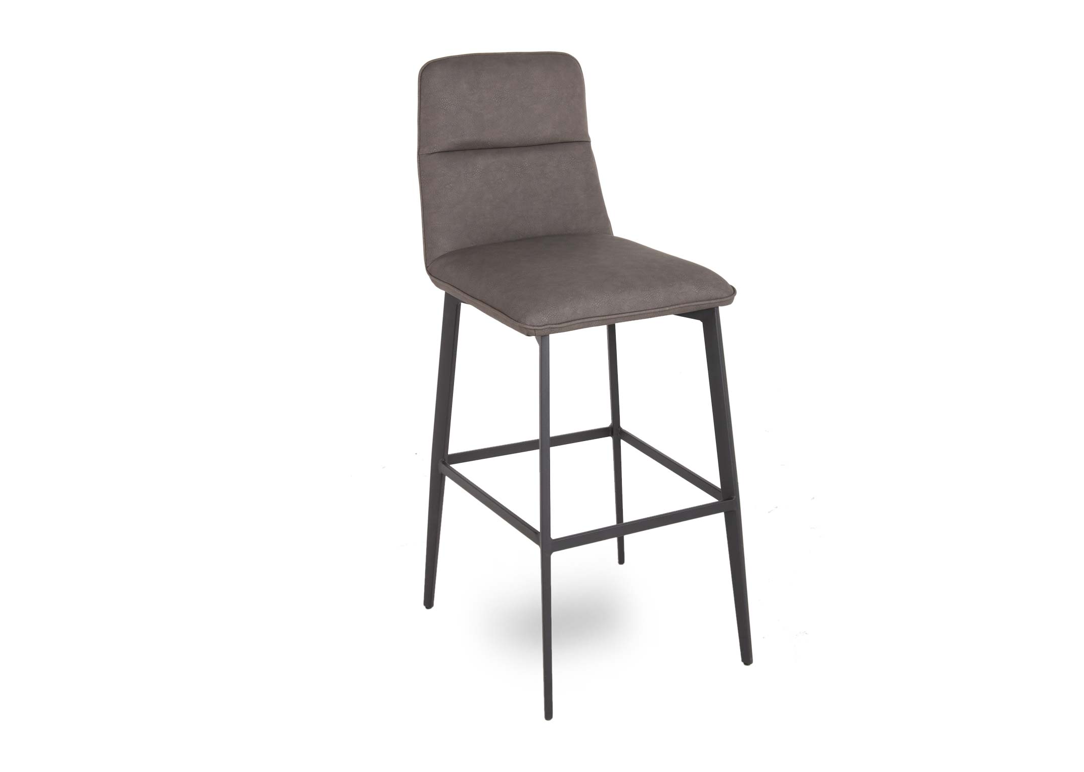 Grey faux deals leather bar stools