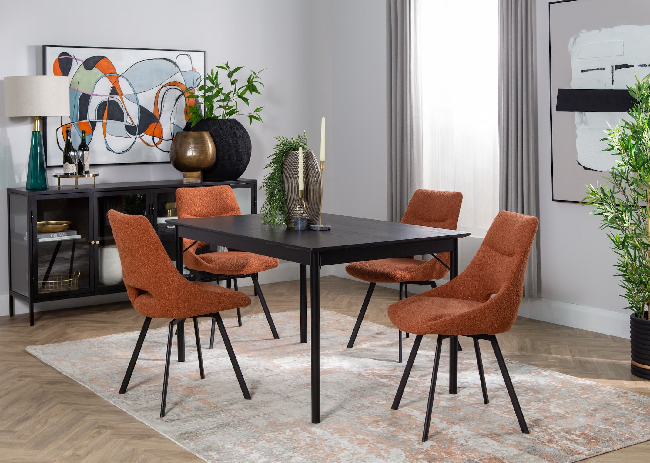 Rust dining best sale room chairs