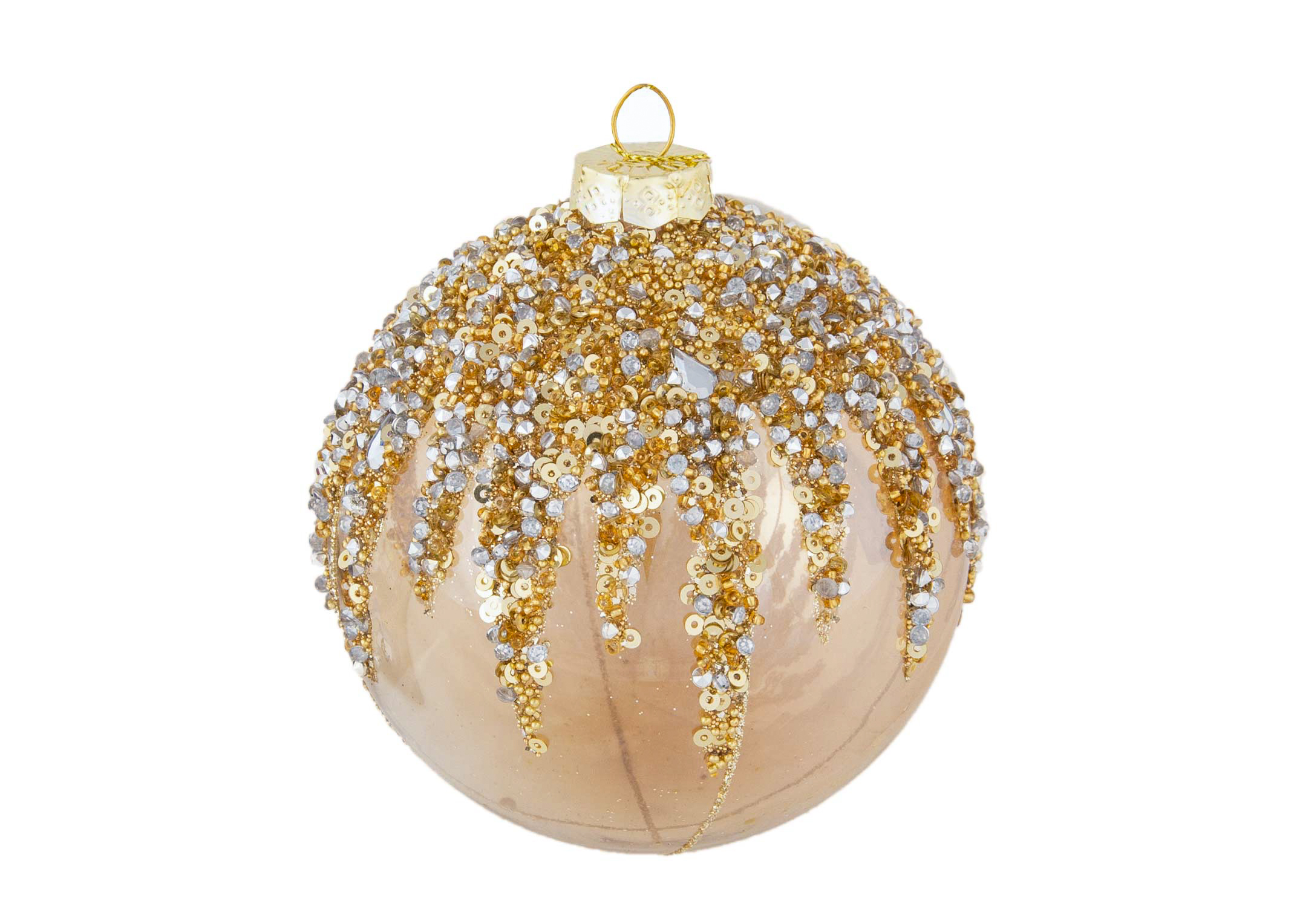 Gold christmas store baubles