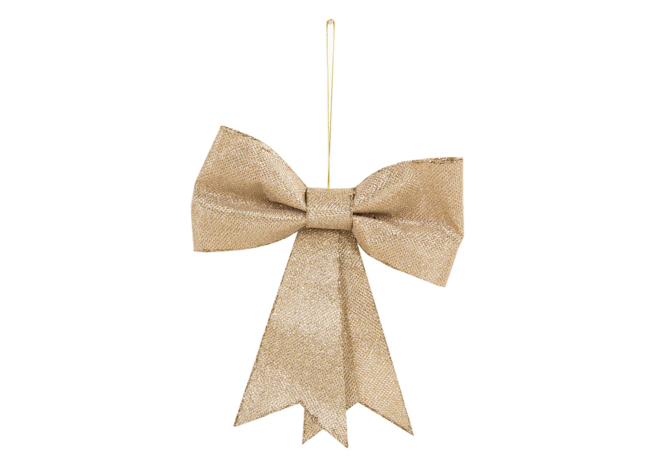 Champagne bow Christmas tree topper, Ribbon tree topper