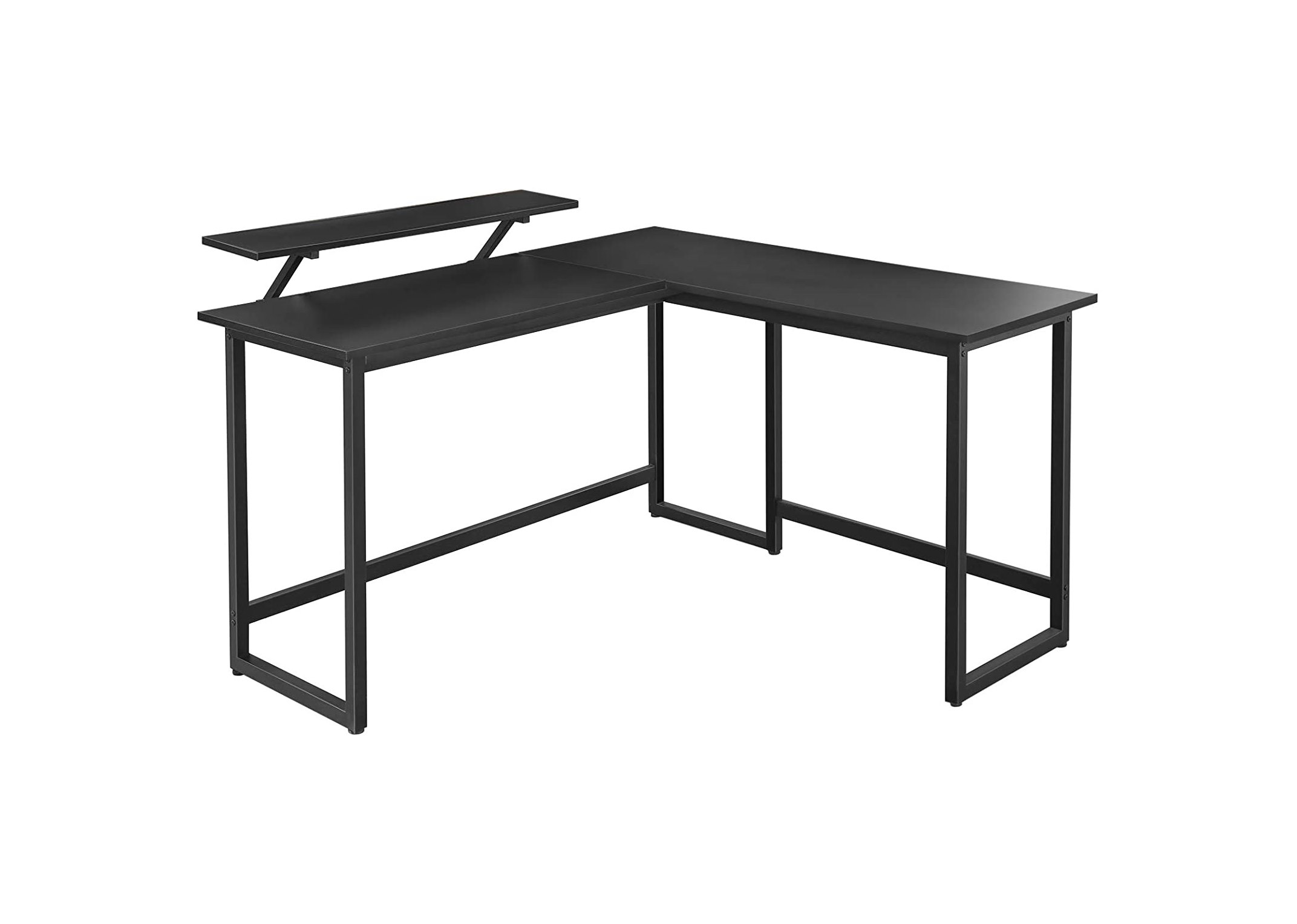 White desk deals with black drawers