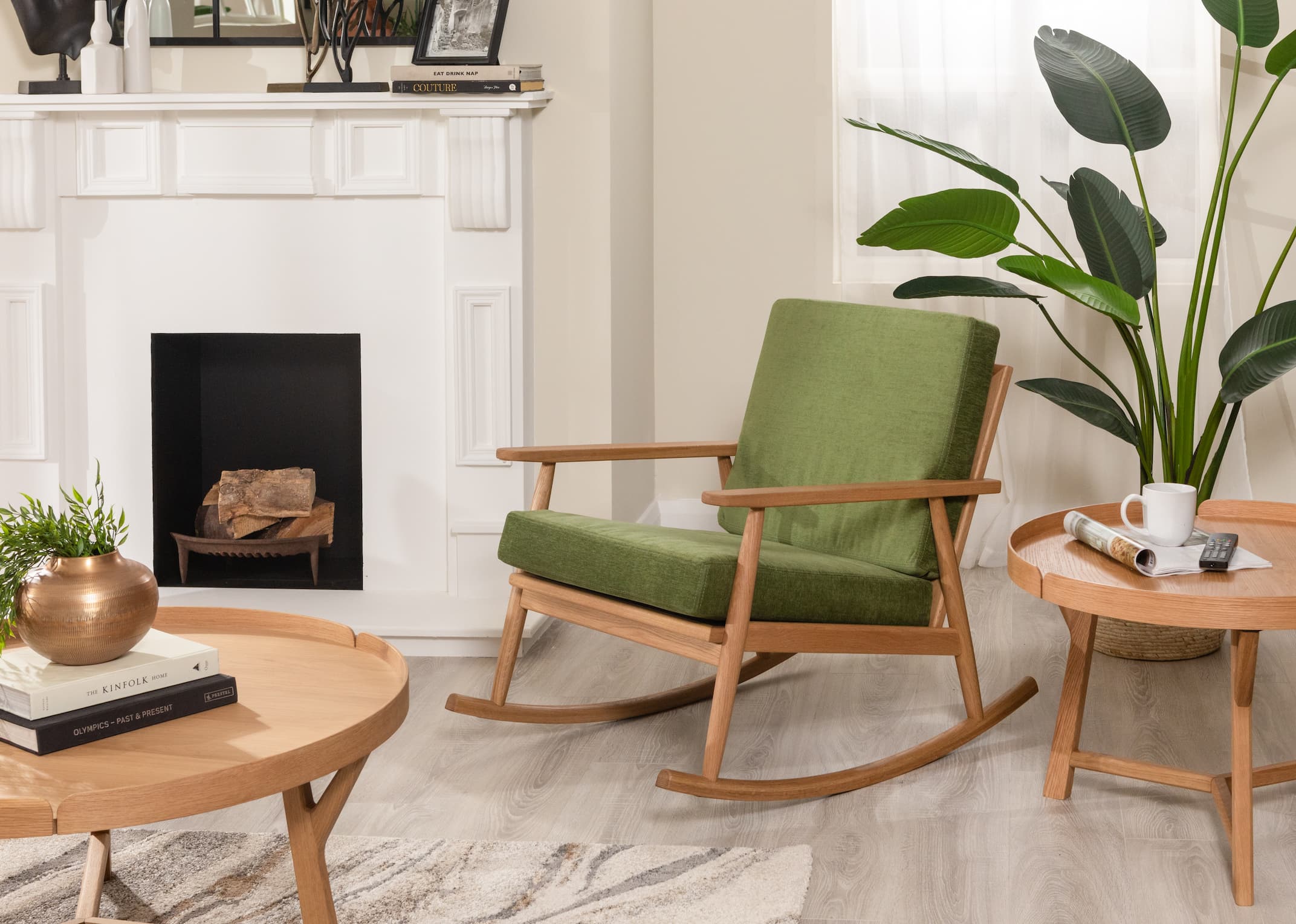 Green Fabric Rocking Chair Hampton EZ Living Furniture