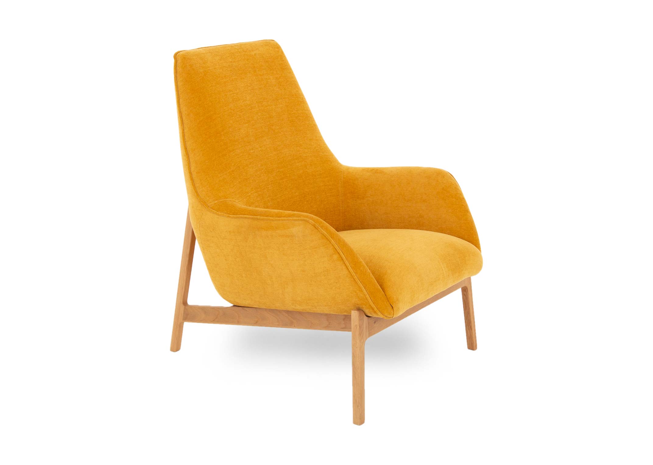 Yellow Fabric High Lounge Chair Kingston EZ Living Furniture