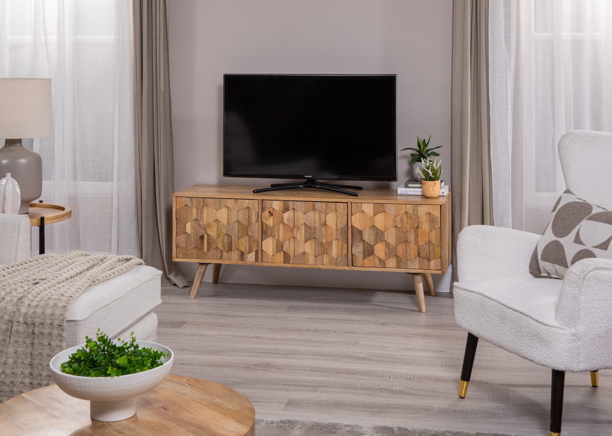 Small slim deals tv unit