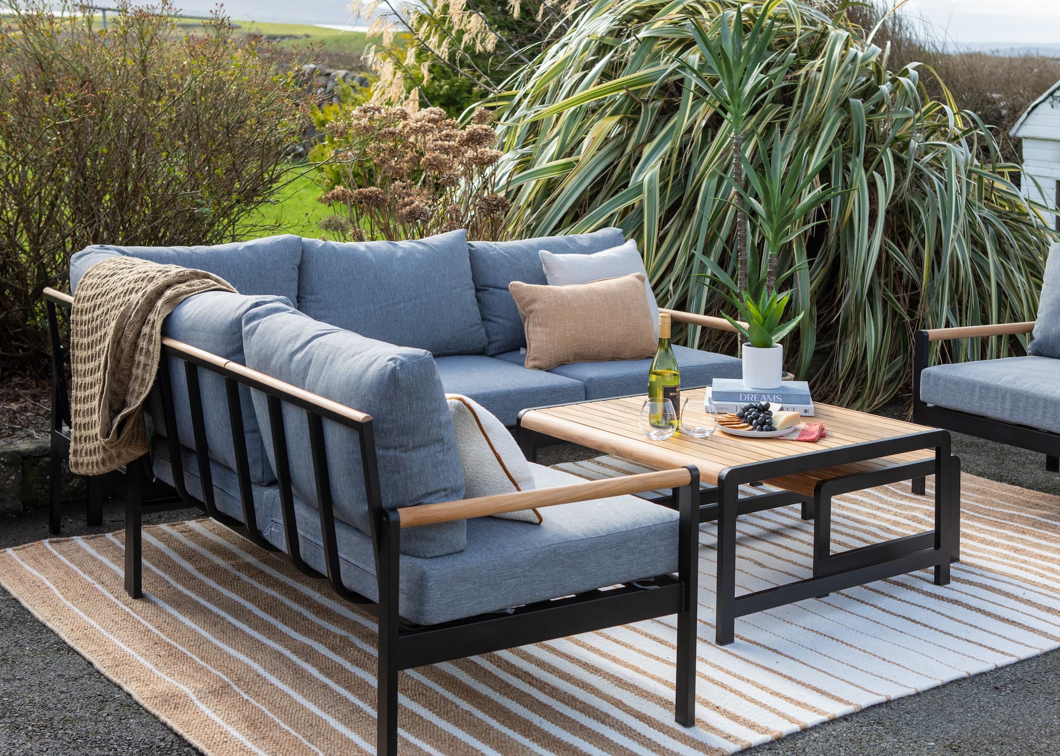 Grey Corner Living Set - Furniture EZ Garden - Bundoran Sofa