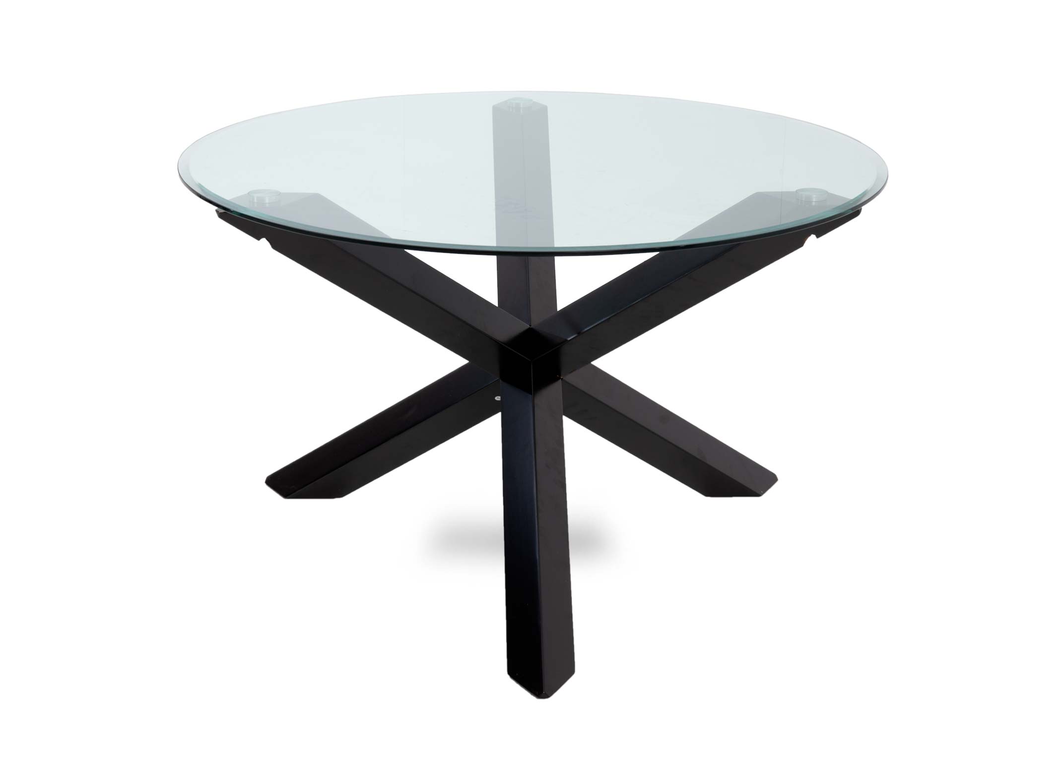 150cm round store glass dining table