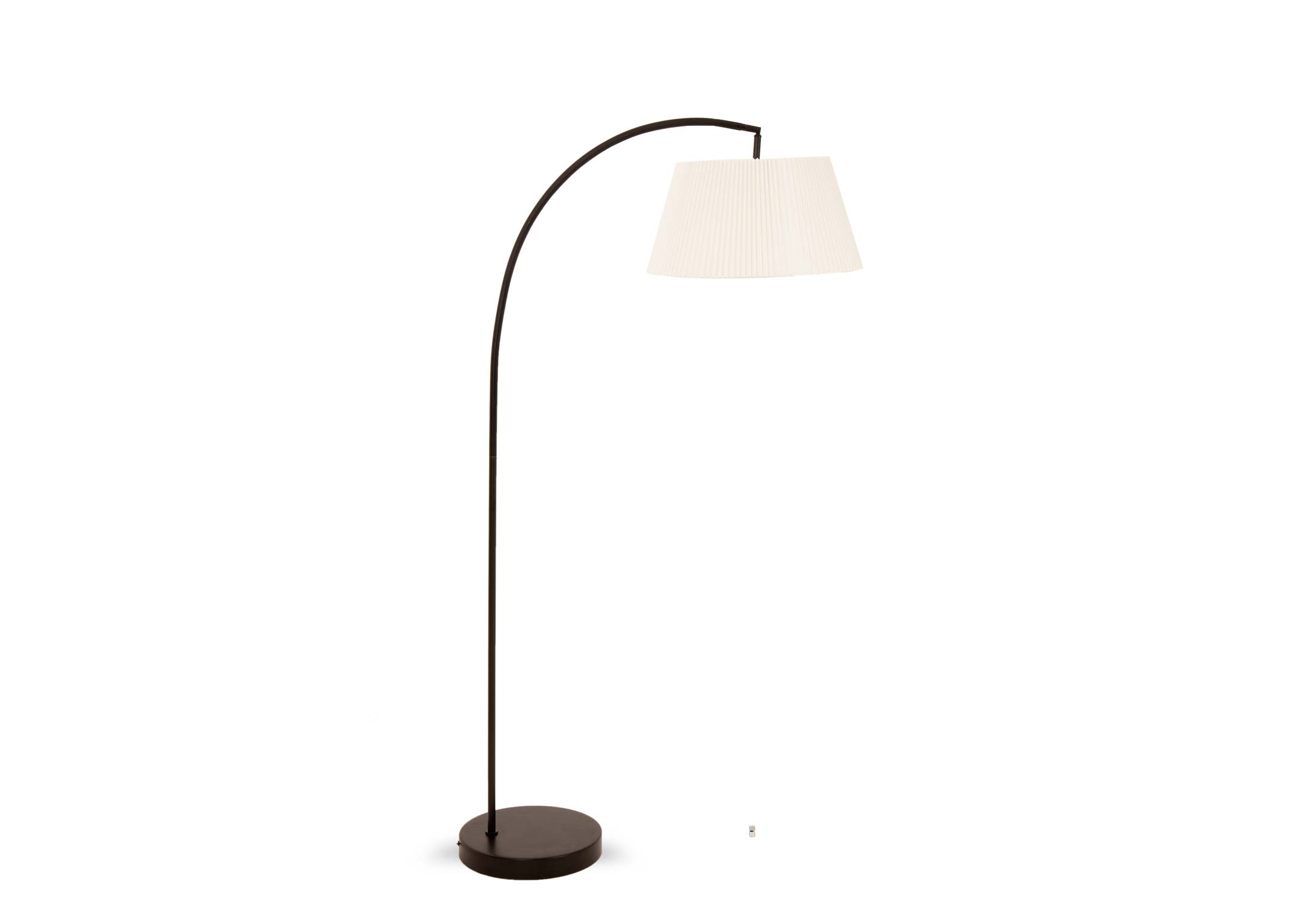 Black floor lamp on sale white shade