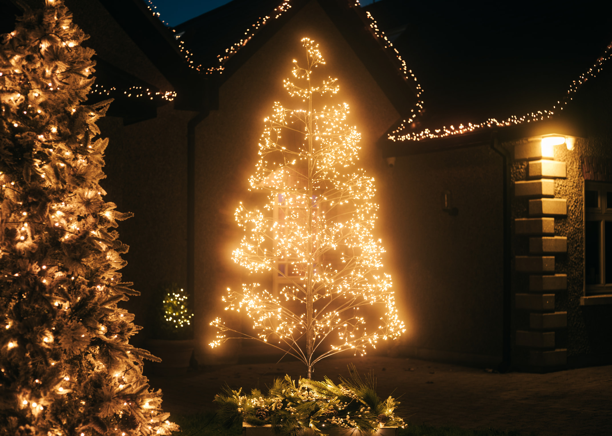 Warm white lights for deals christmas tree