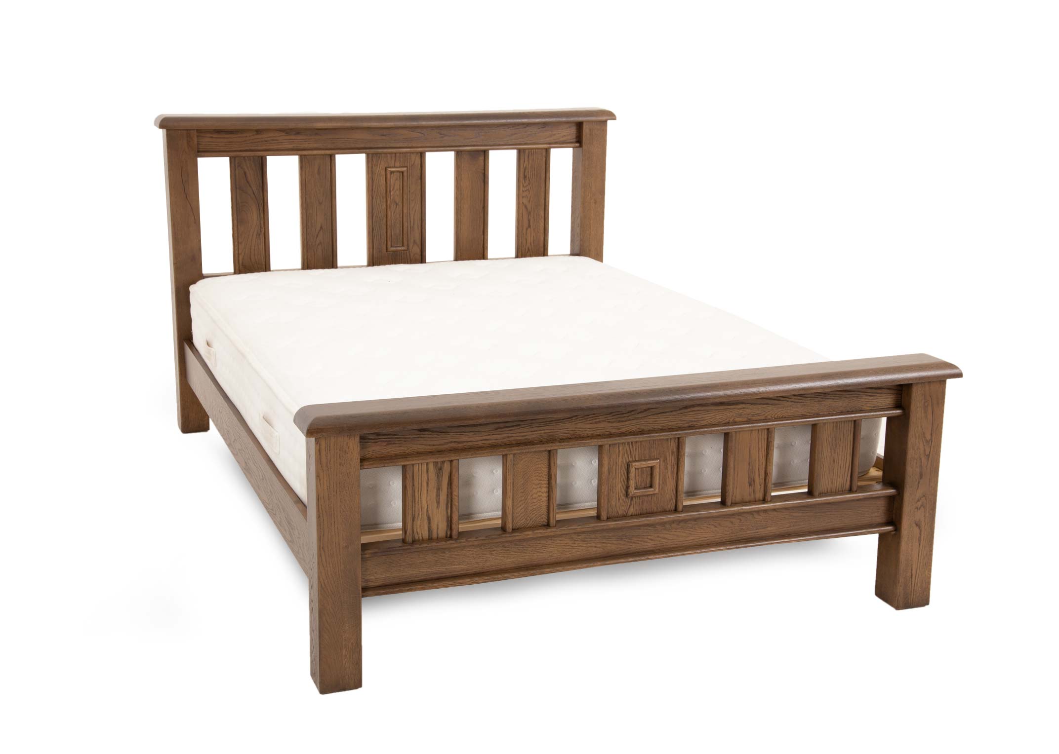 Double bed with frame and outlet mattress