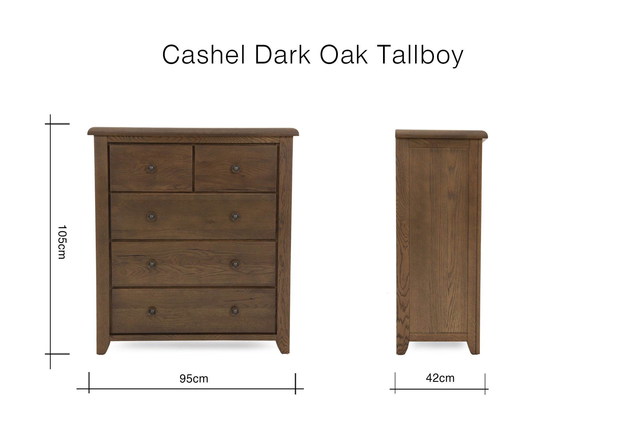 Wooden tallboy deals chest of drawers