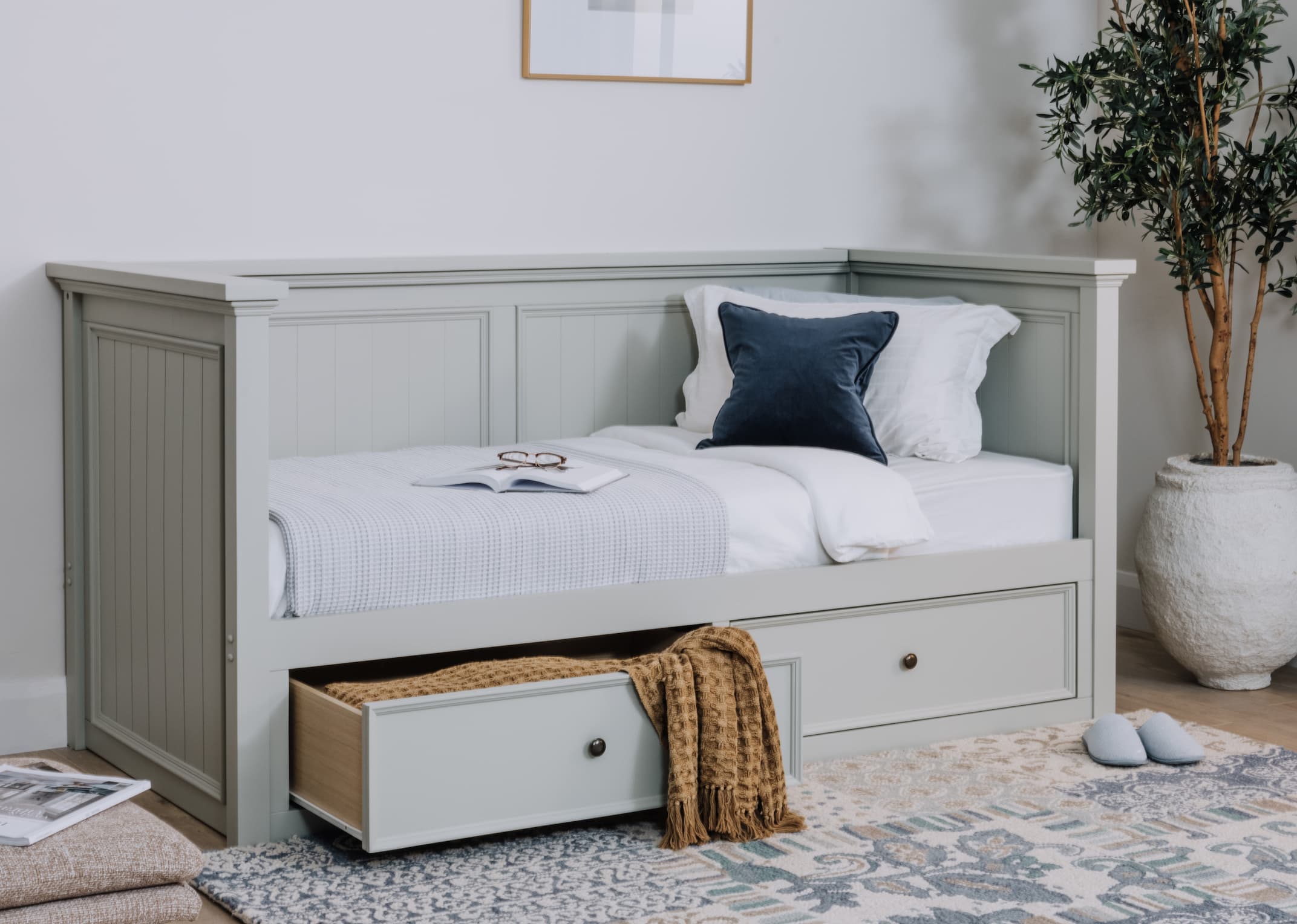 Grey daybed online with storage