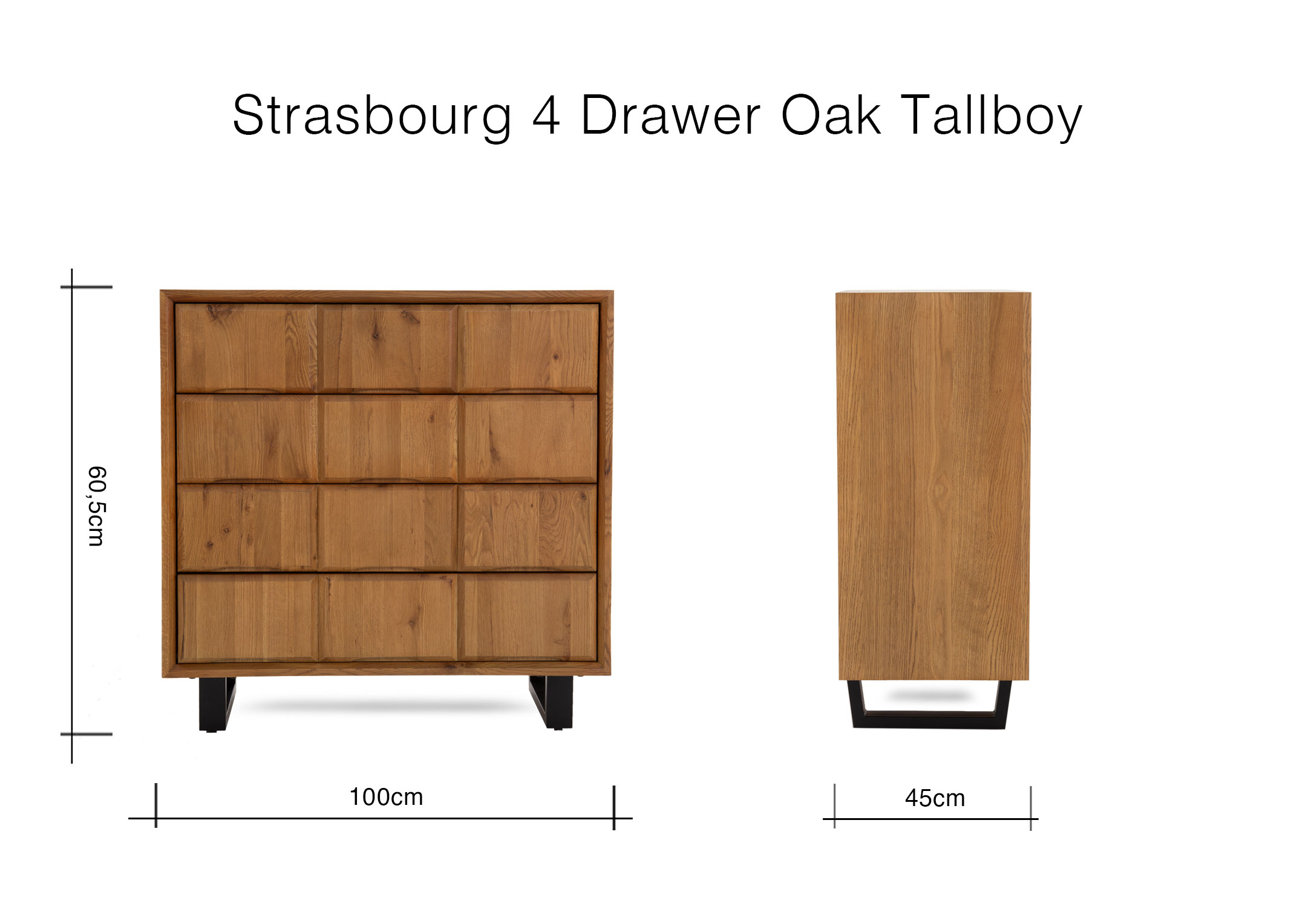 Oak furniture land best sale tallboy