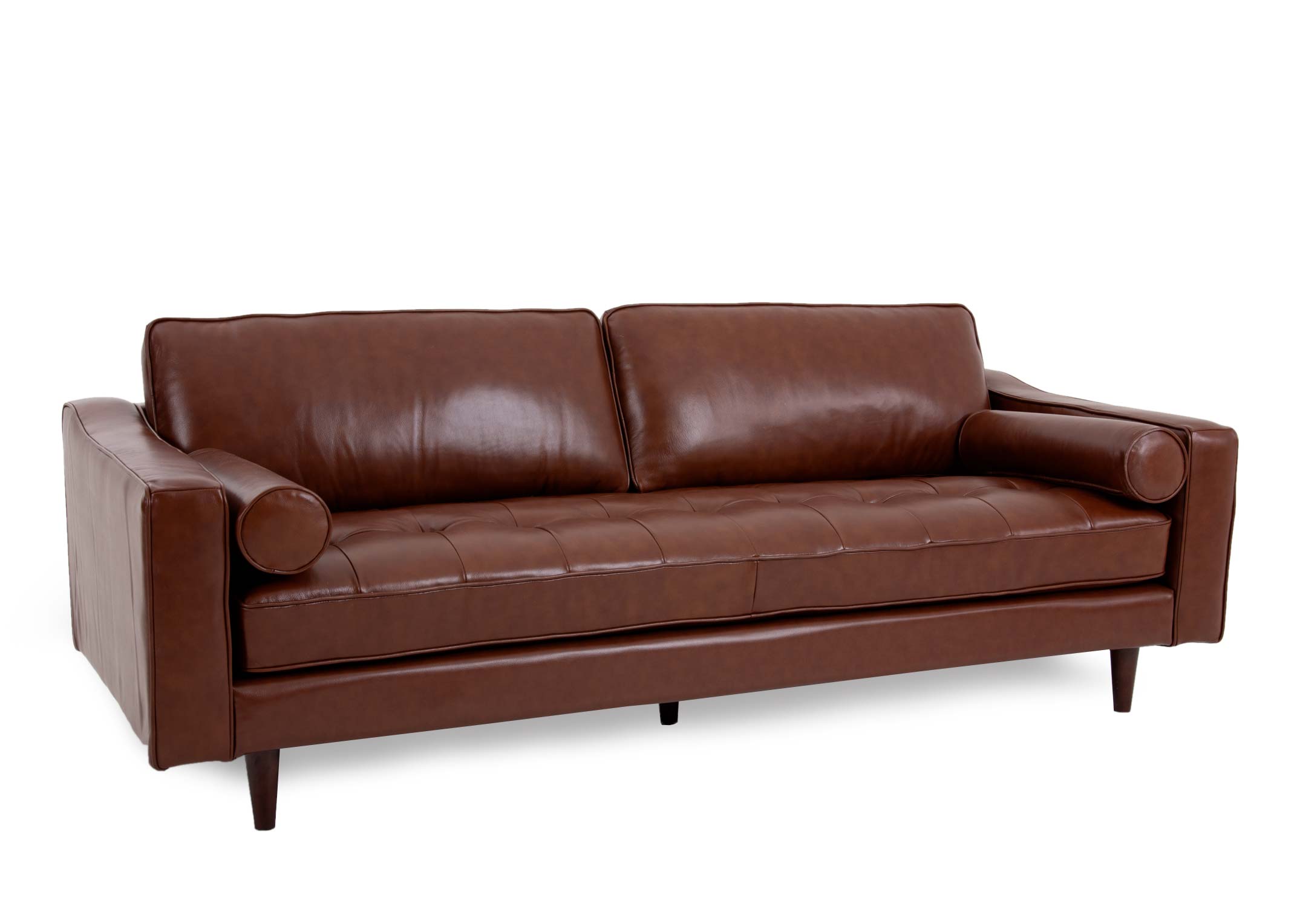 Buy brown outlet leather couch