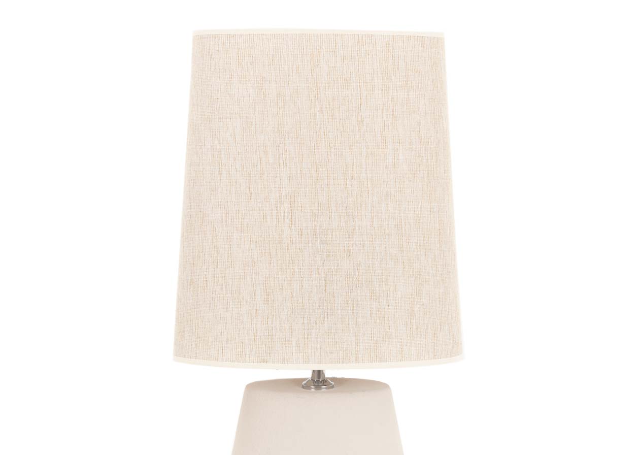 Cream Table Lamp with White Shade Ciara