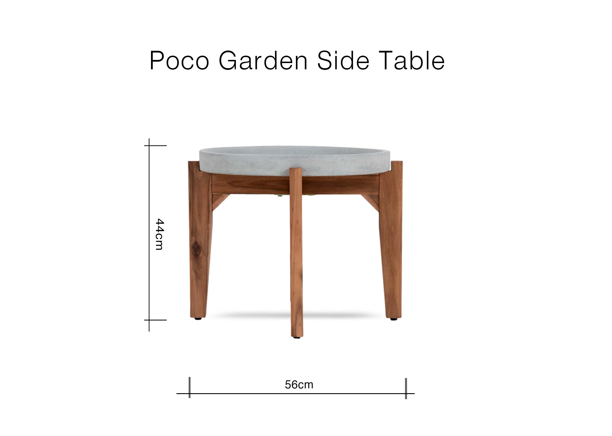 Small White Outdoor Side Table Poco EZ Living Furniture