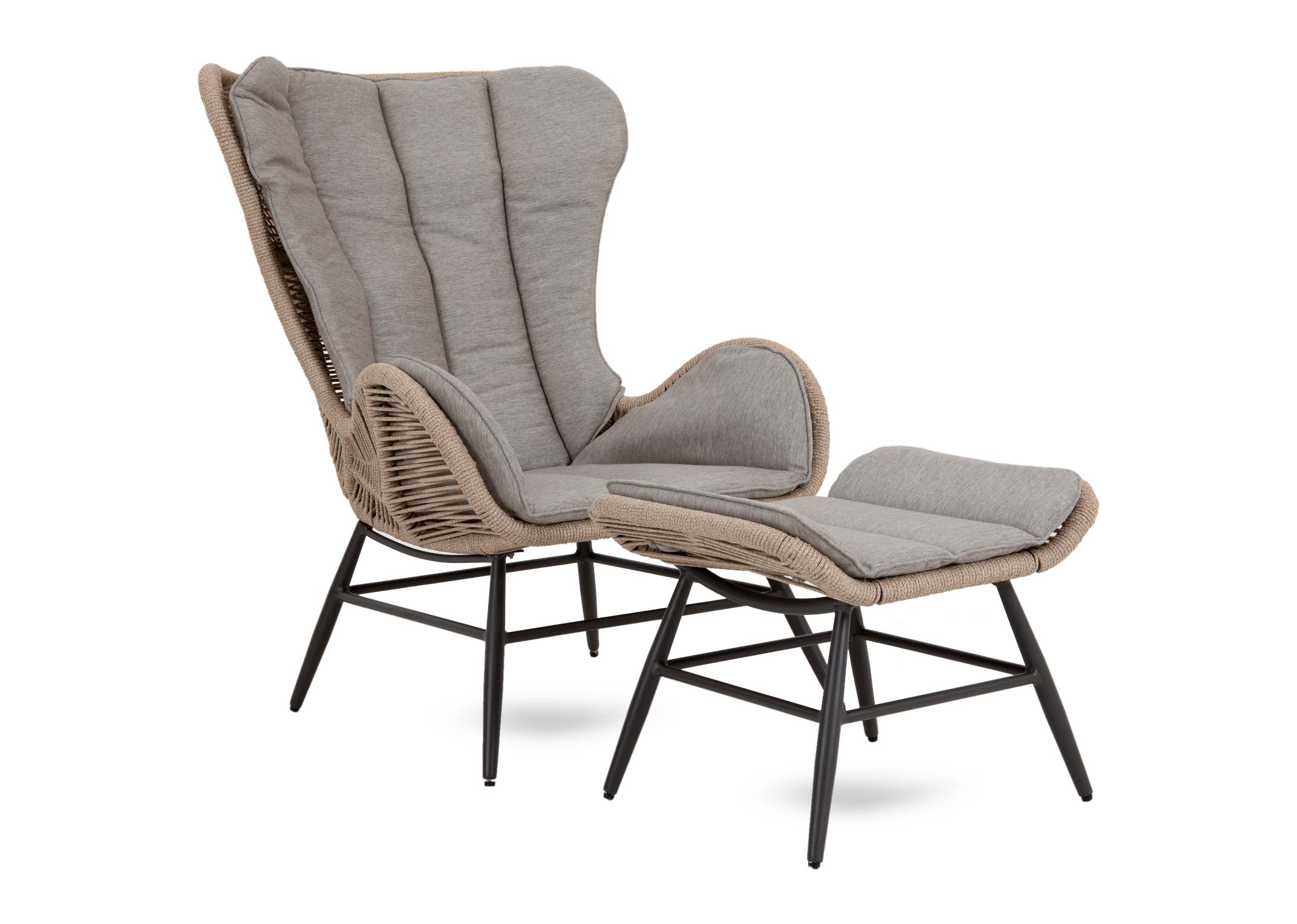 Garden chair 2024 with footstool