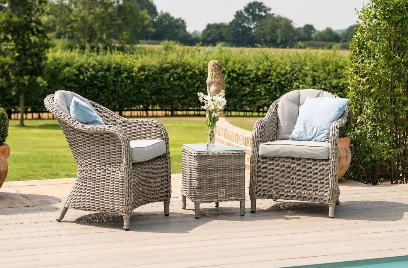 3 piece rattan lounger set