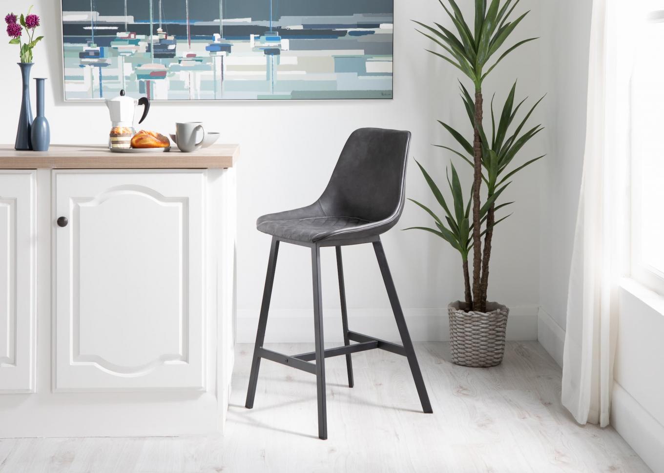 leo grey bar stool