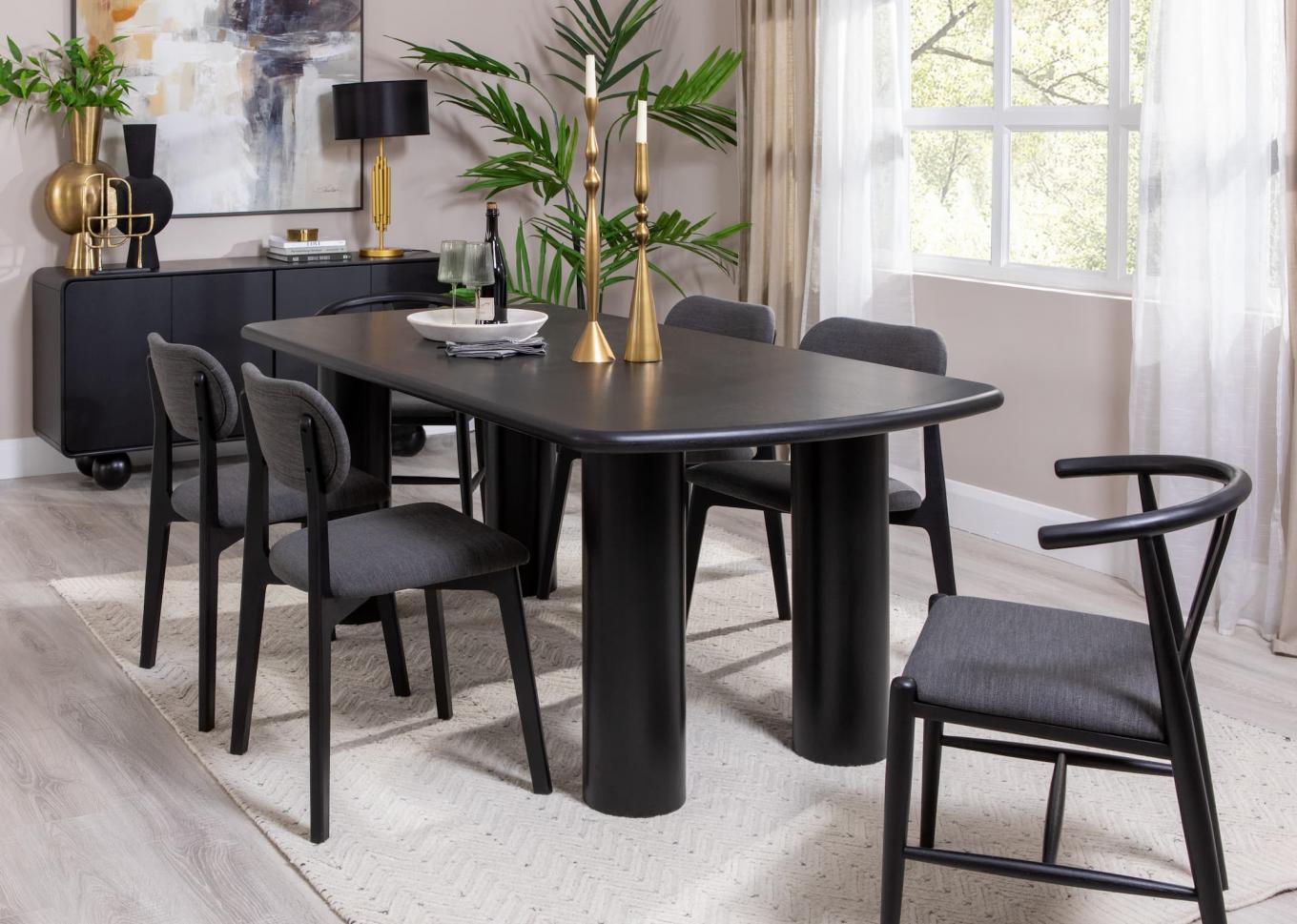 Matte black outlet kitchen table