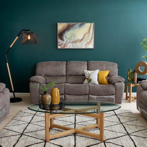 Sage green reclining deals sofa